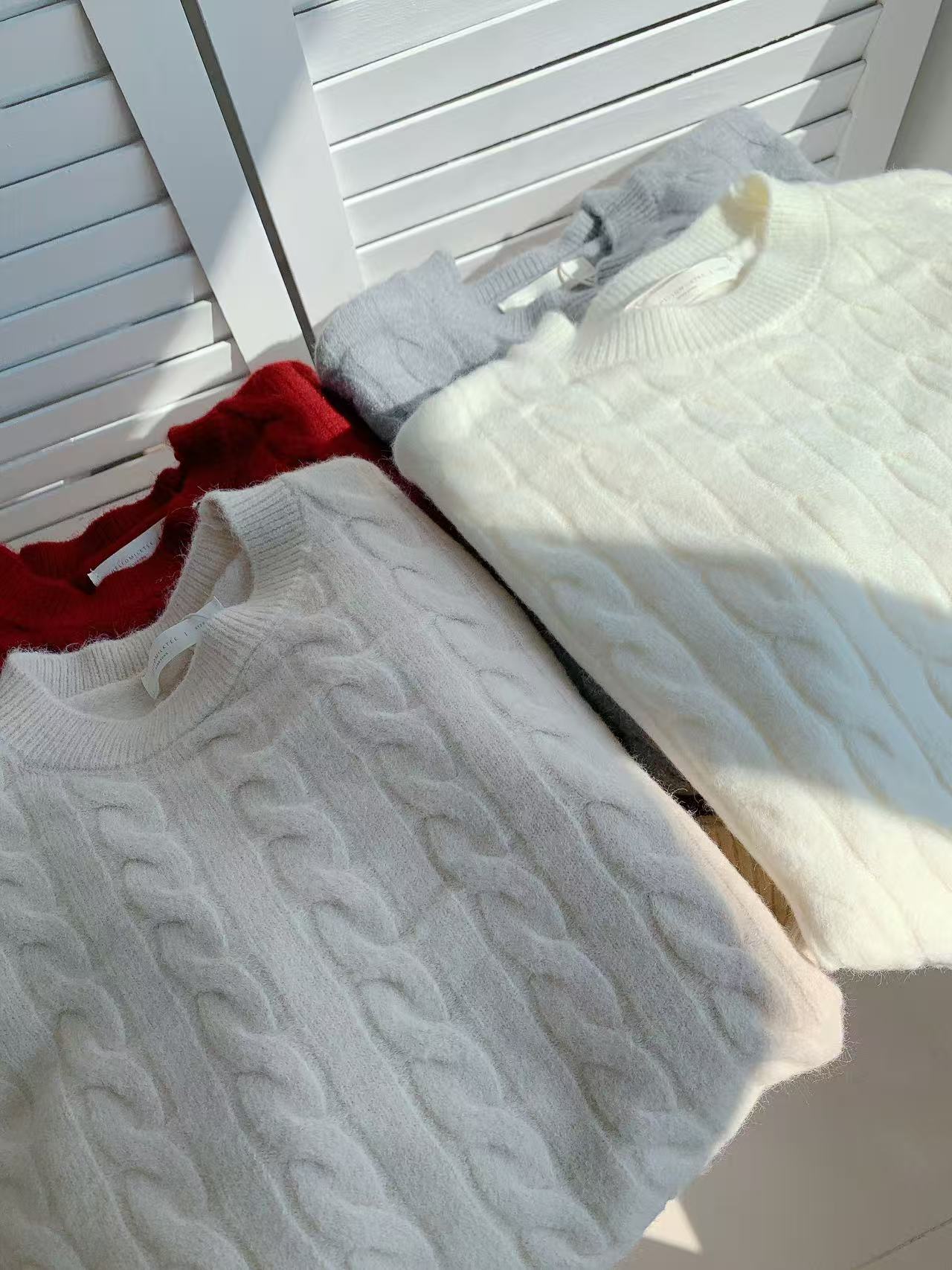 HELLO MILK TEE- 85866 圓領針織衫