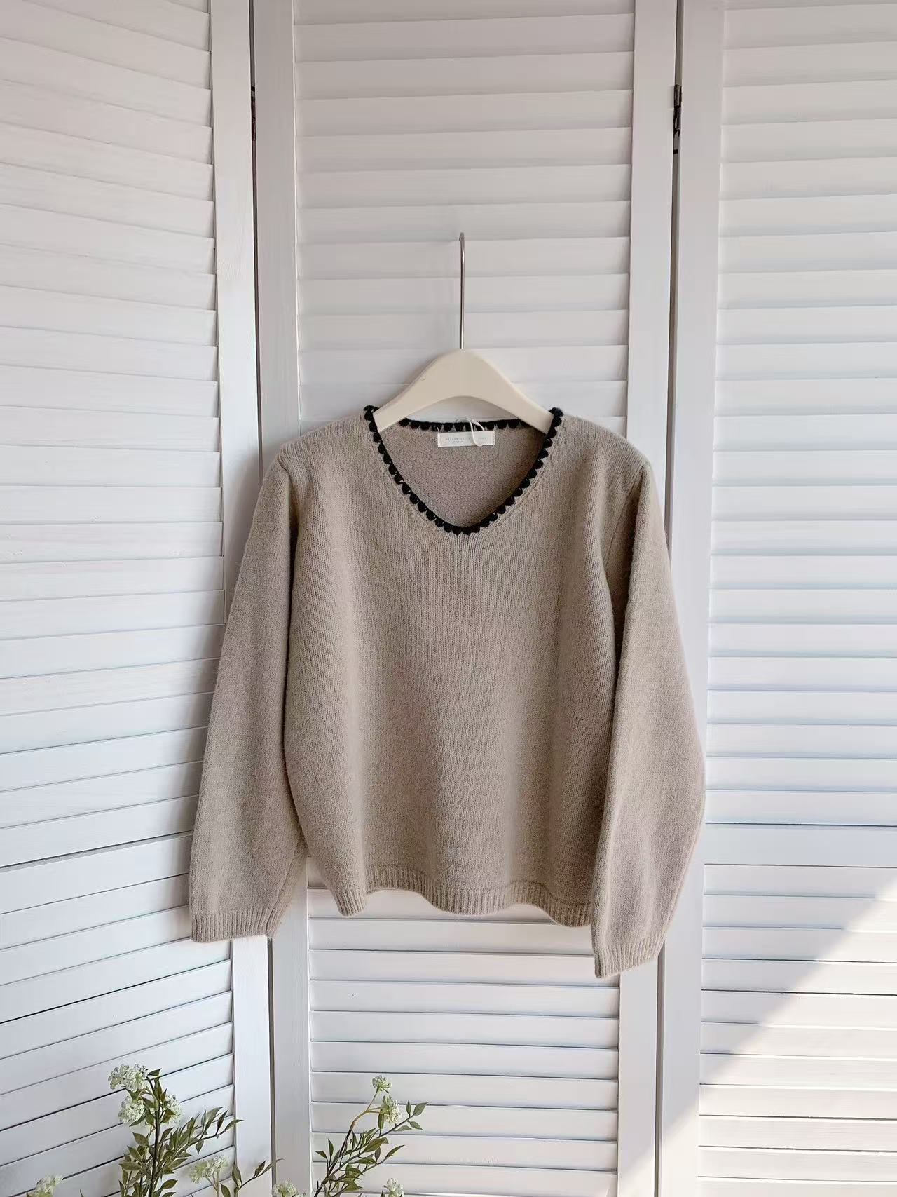 HELLO MILK TEE- 85845 撞色上衣