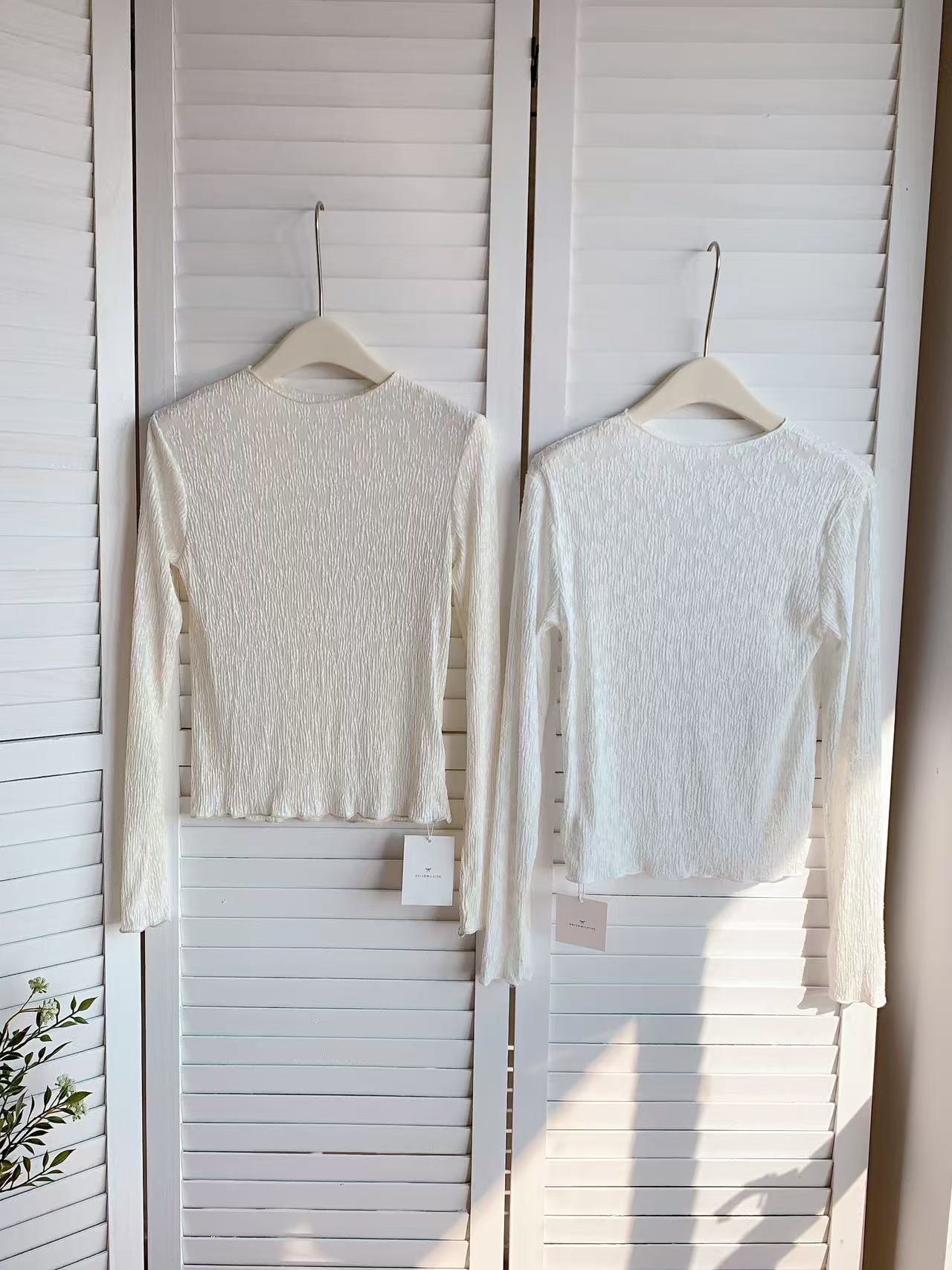 HELLO MILK TEE- 85818 提花上衣