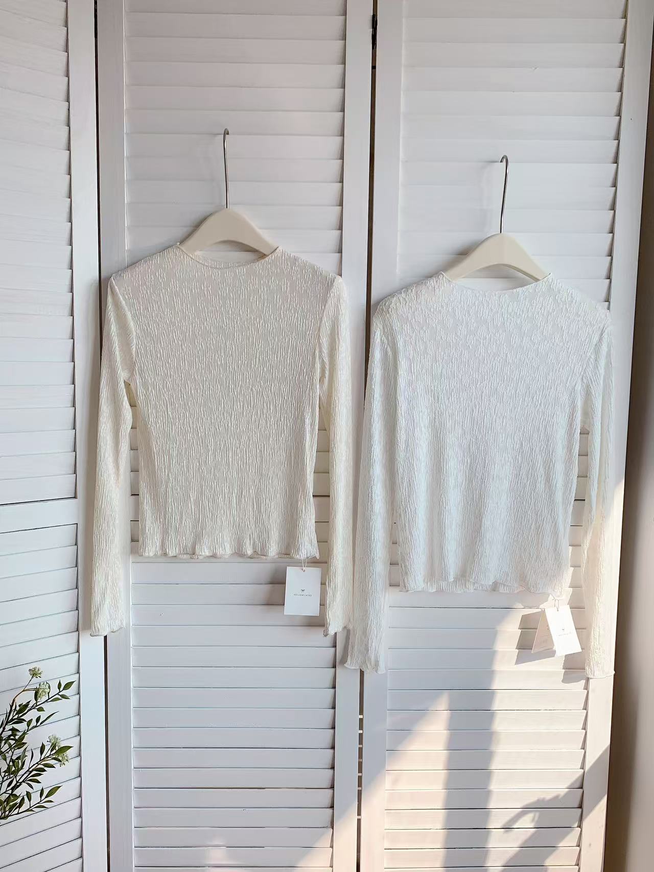 HELLO MILK TEE- 85818 提花上衣