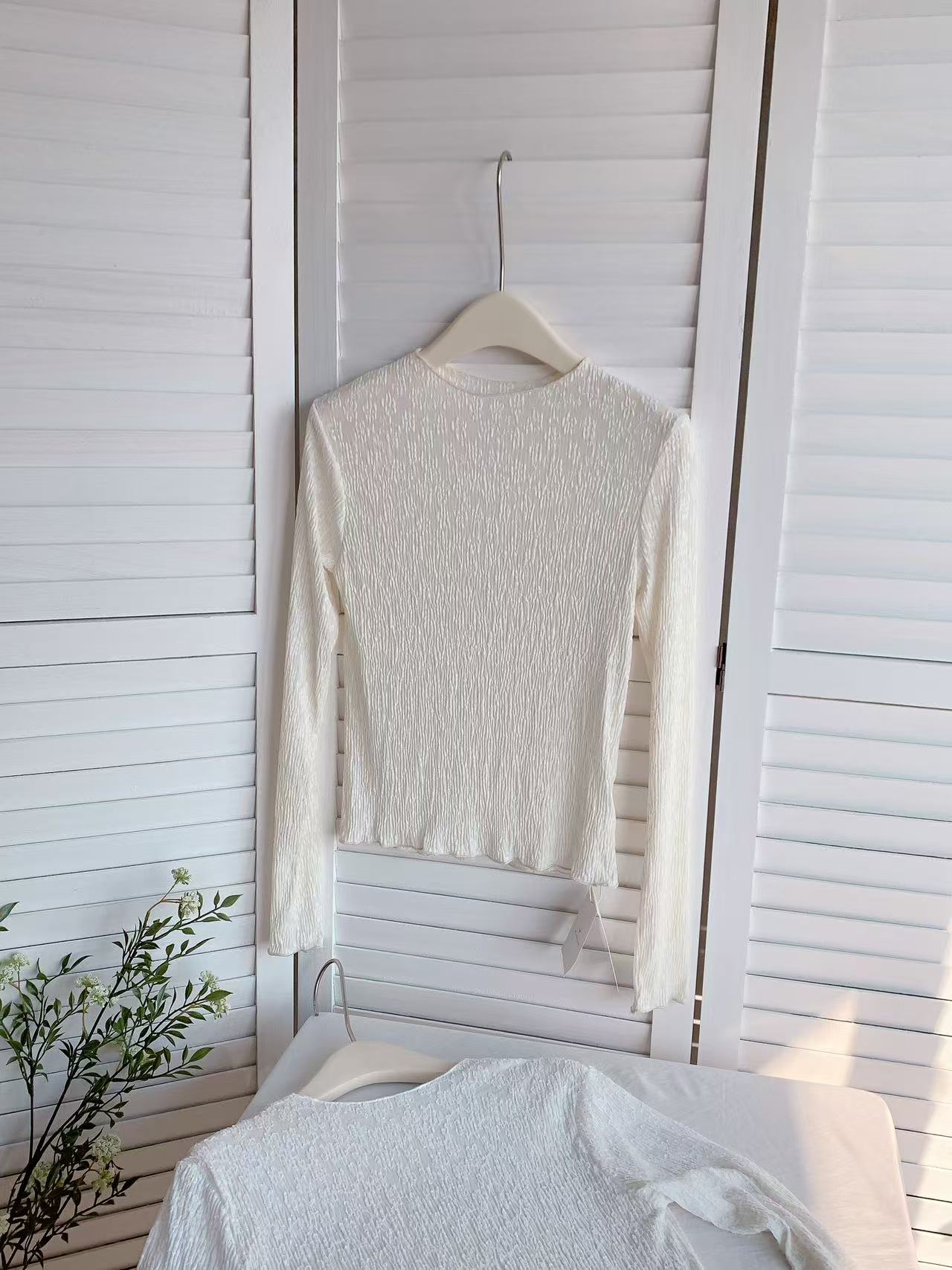 HELLO MILK TEE- 85818 提花上衣