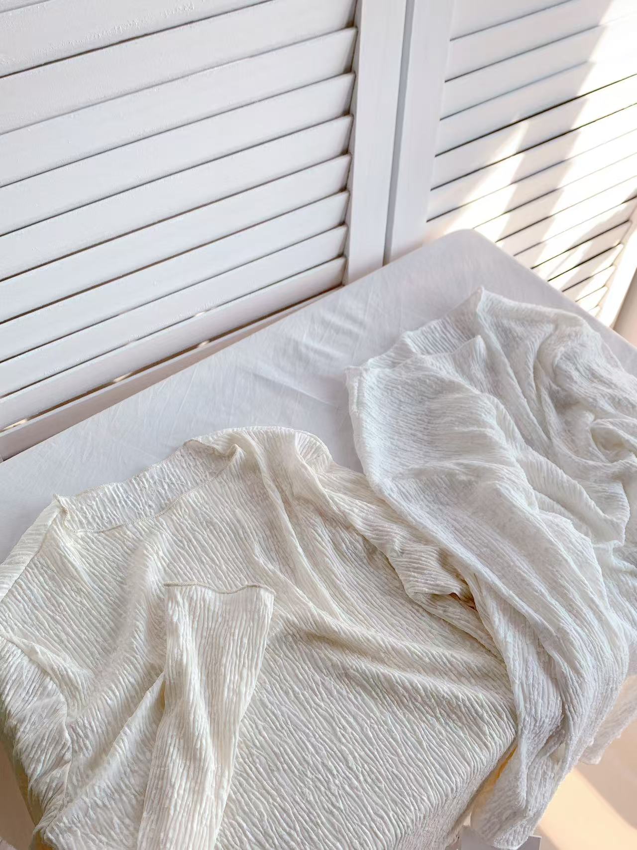 HELLO MILK TEE- 85818 提花上衣