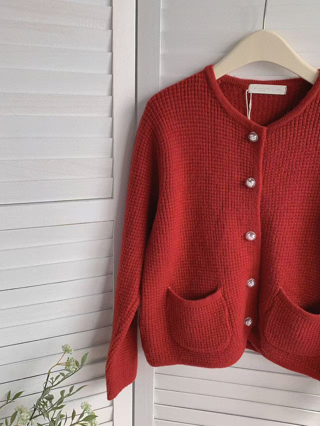 HELLO MILK TEE- 85886 口袋開衫