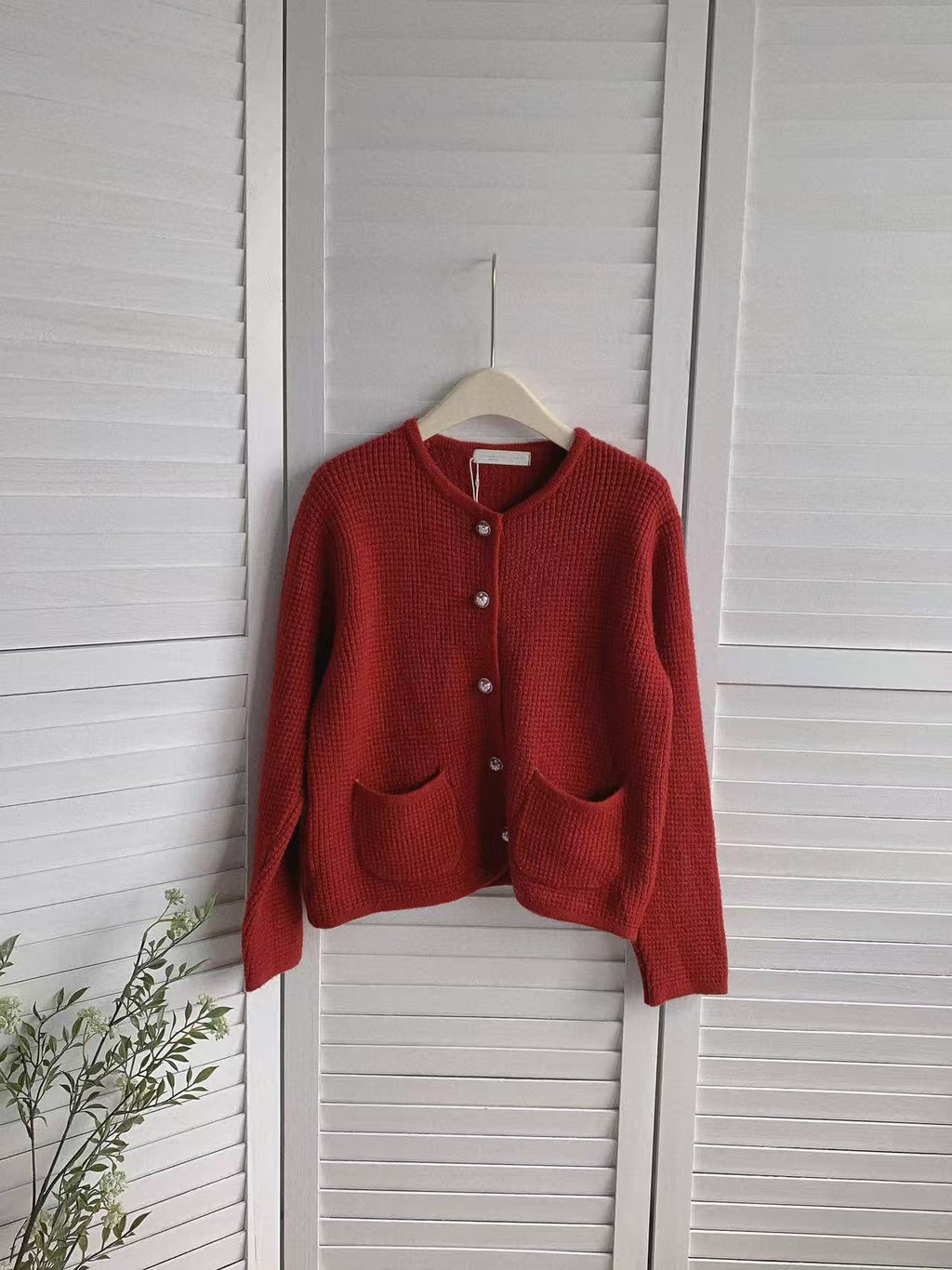 HELLO MILK TEE- 85886 口袋開衫