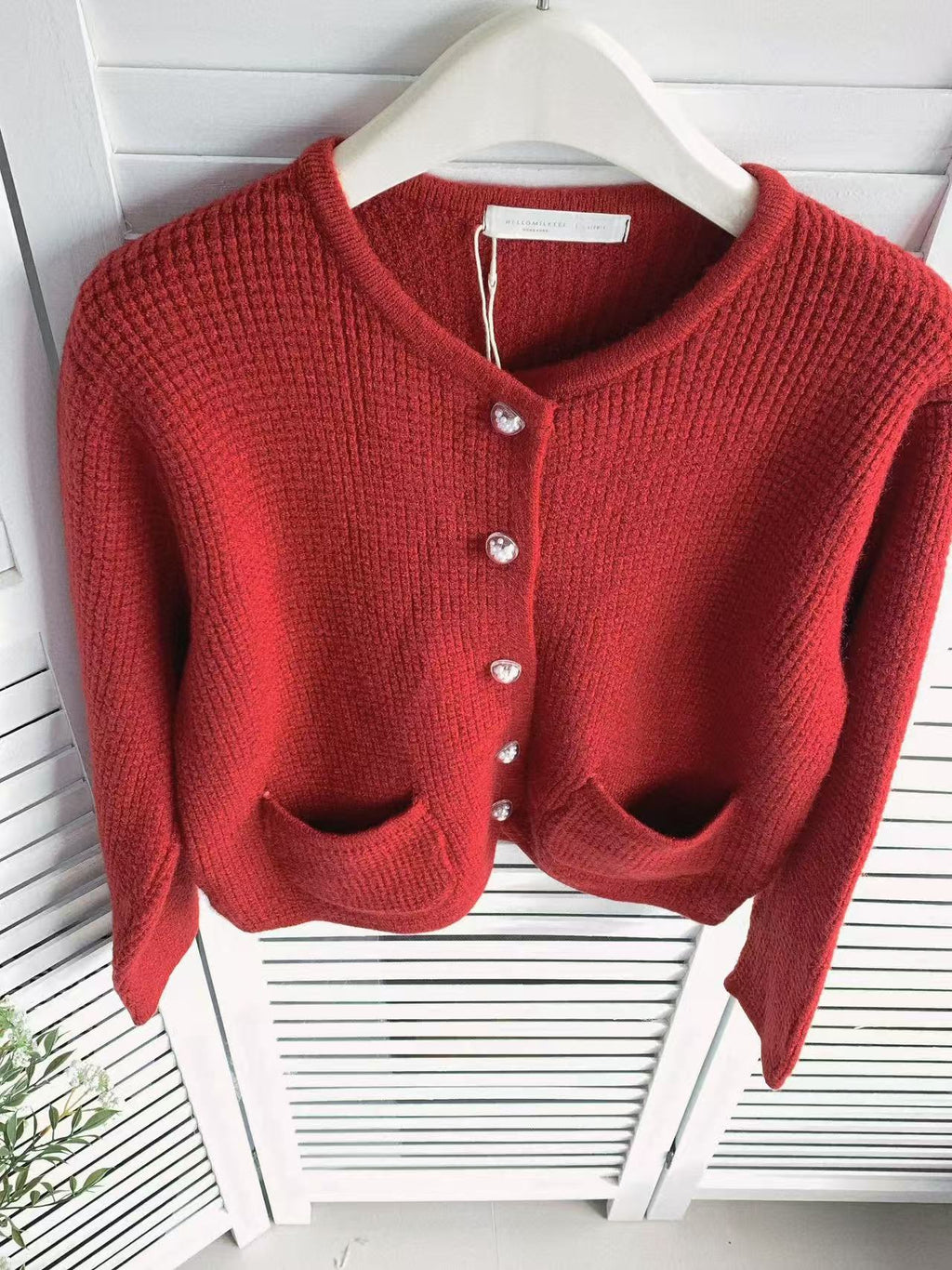 HELLO MILK TEE- 85886 口袋開衫