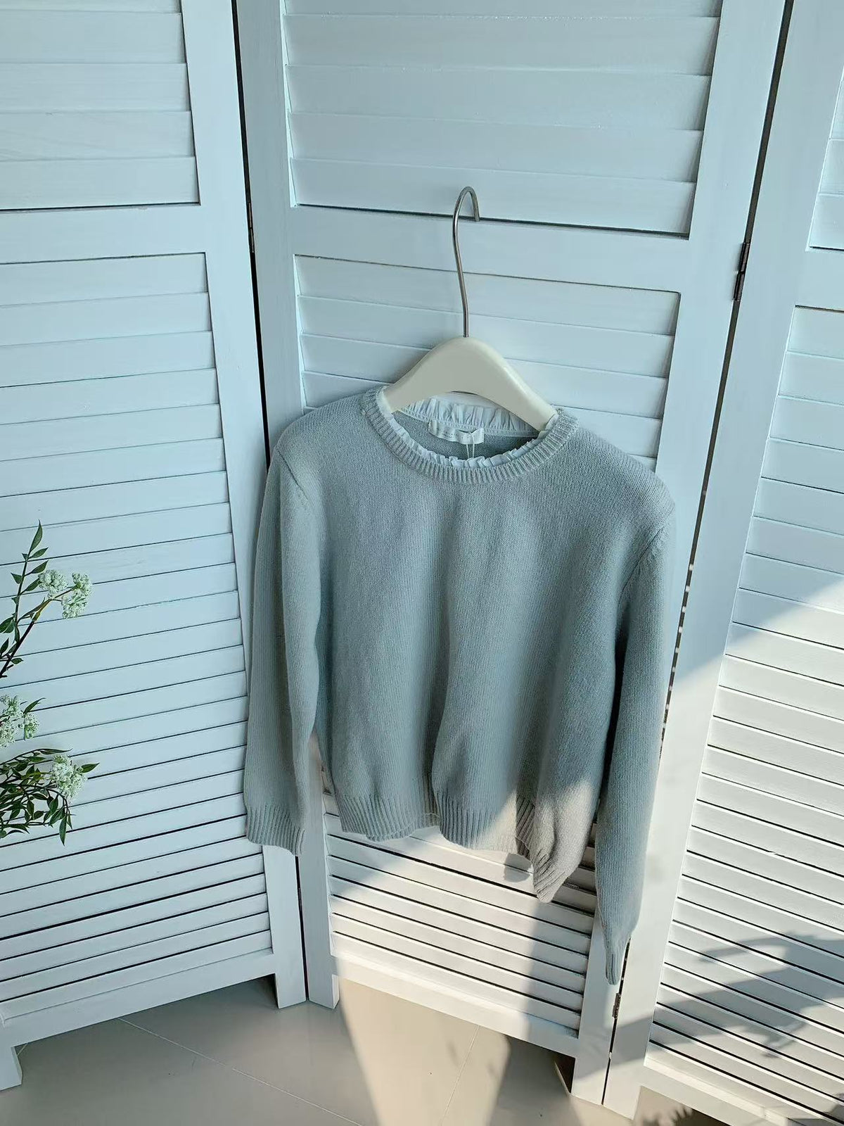 HELLO MILK TEE- 85849 拼接花邊杉