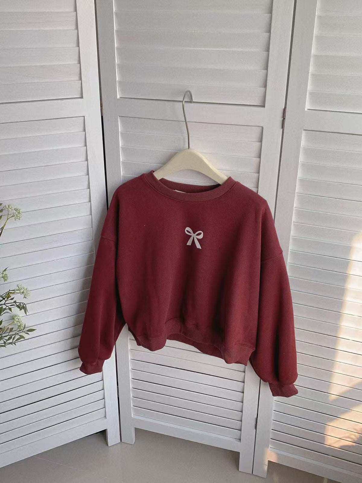 HELLO MILK TEE- 85882 蝴蝶結衛衣