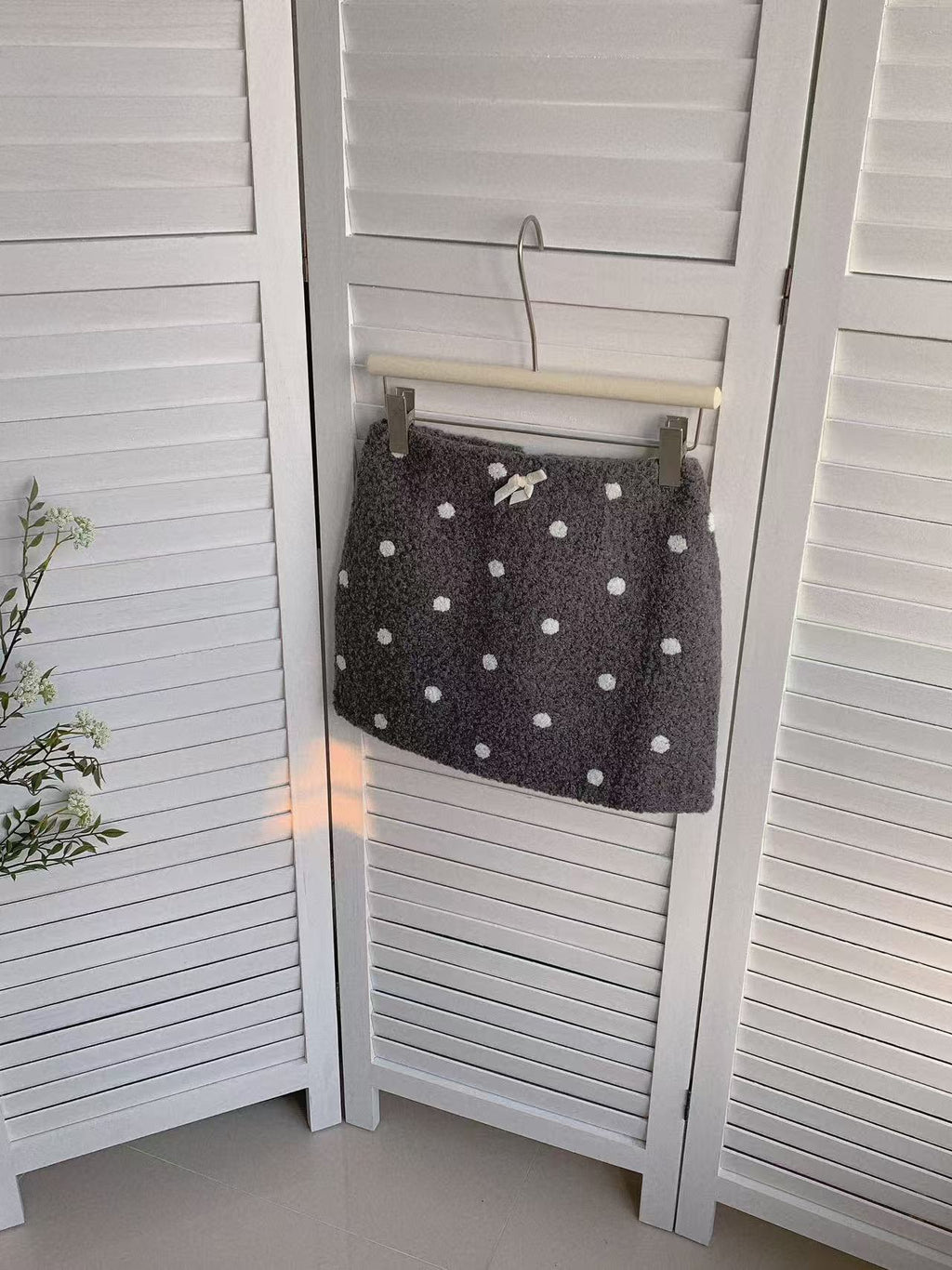 HELLO MILK TEE- 85860 點點短裙