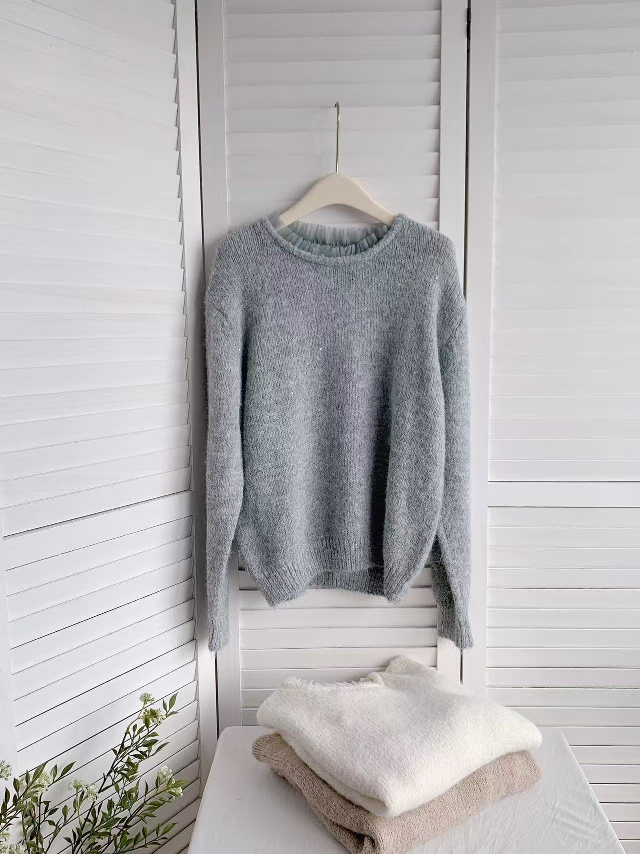 HELLO MILK TEE- 85850 圓領針織衫