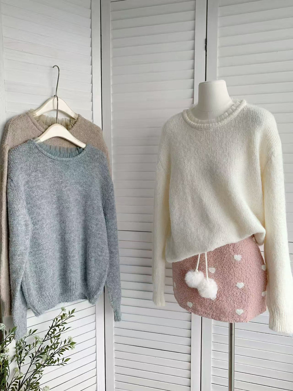 HELLO MILK TEE- 85850 圓領針織衫