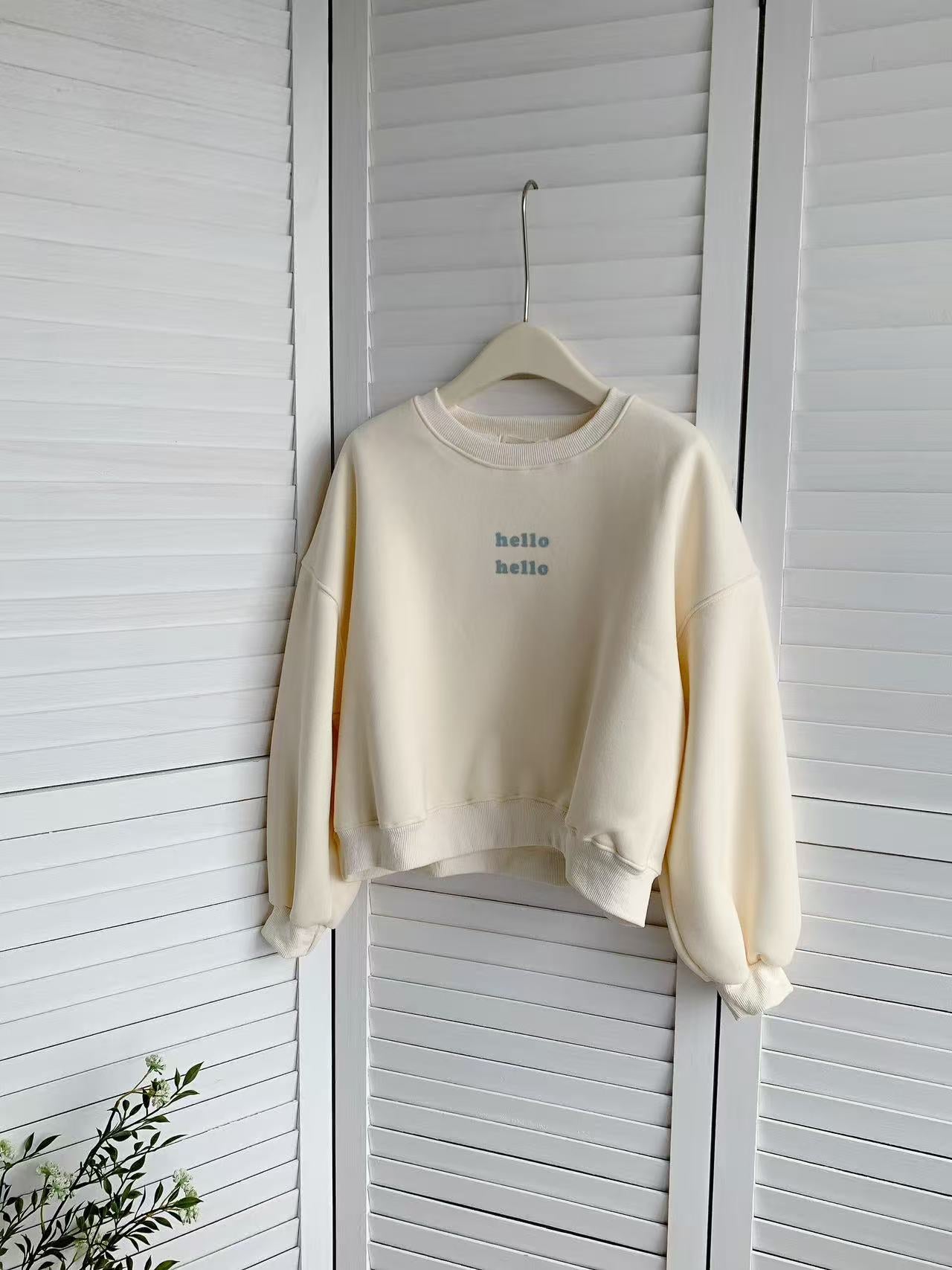 HELLO MILK TEE- 85881 套頭衛衣