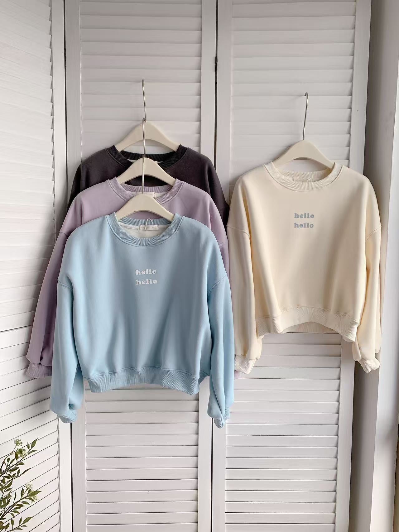 HELLO MILK TEE- 85881 套頭衛衣