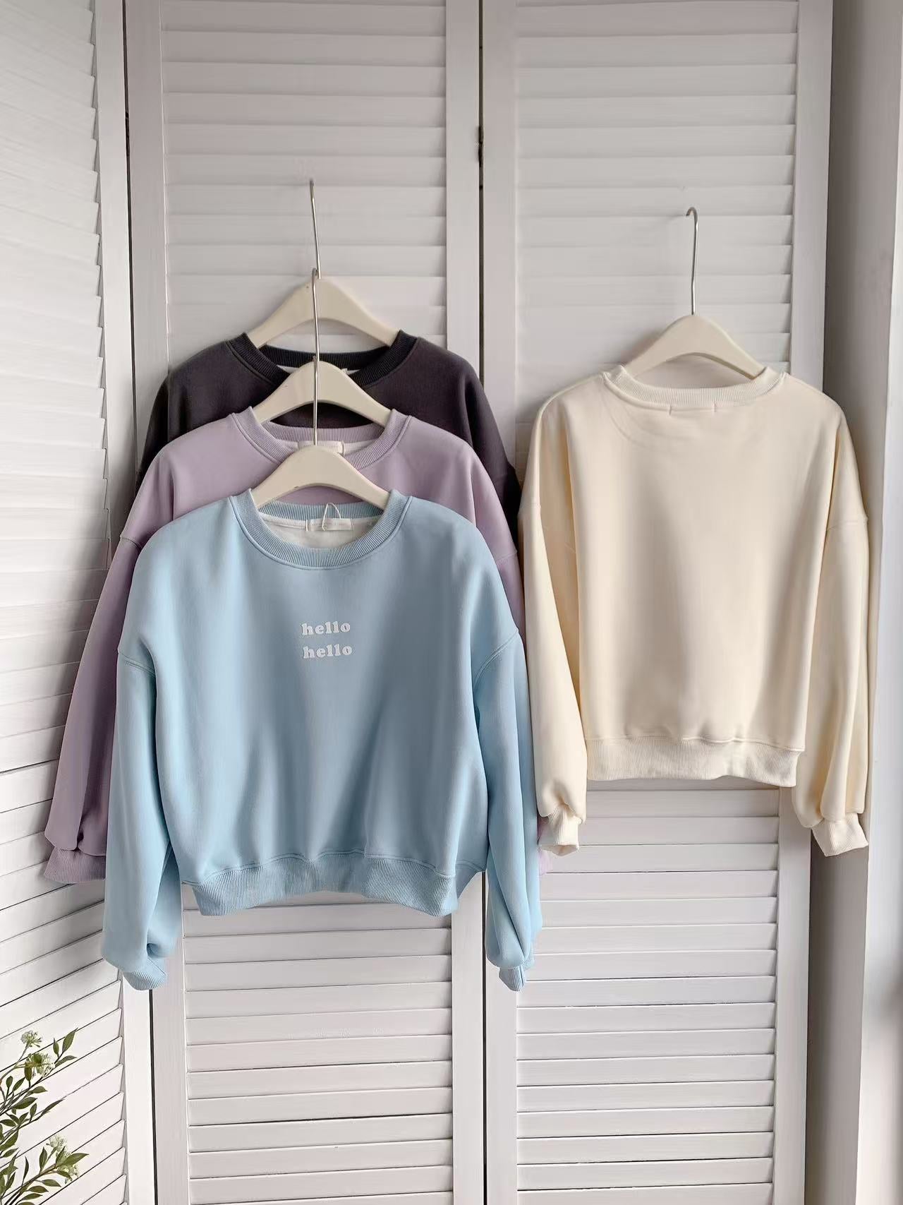 HELLO MILK TEE- 85881 套頭衛衣