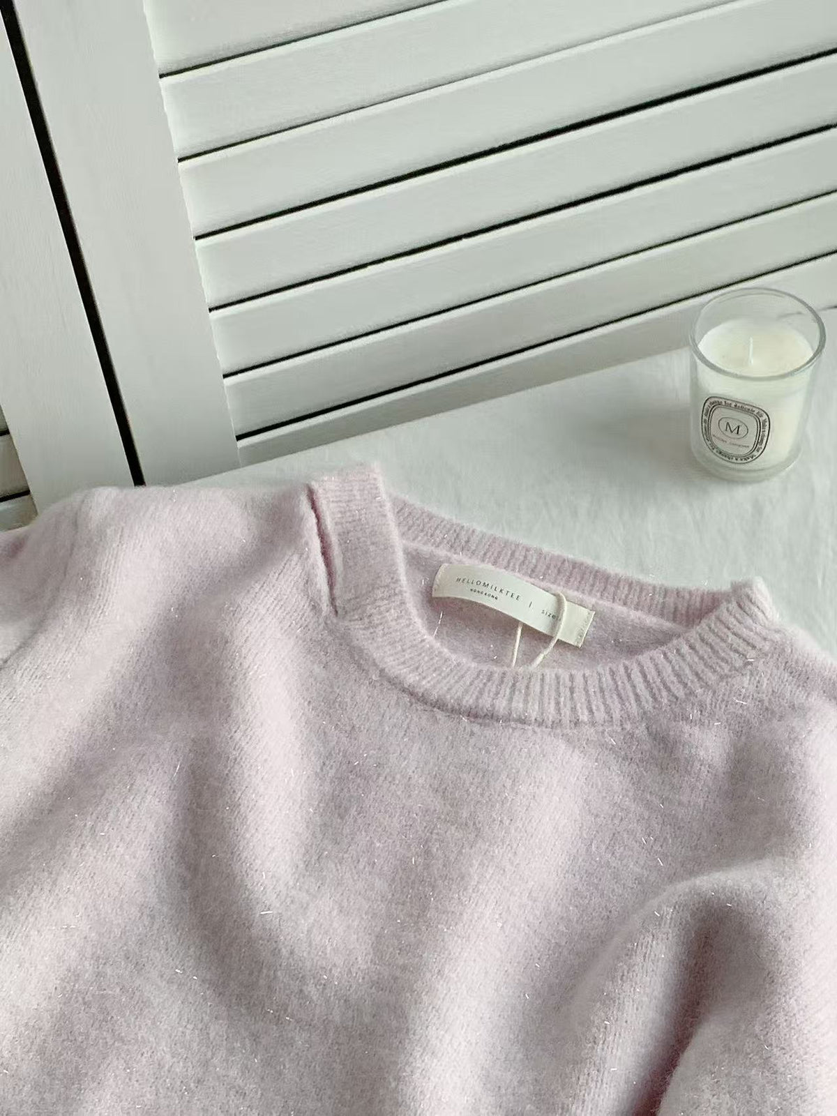 HELLO MILK TEE- 85887 鏤空上衣