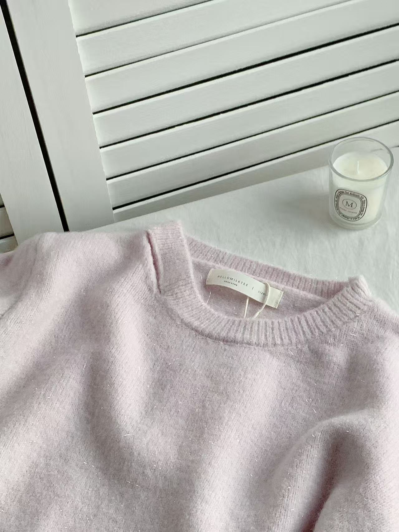 HELLO MILK TEE- 85887 鏤空上衣