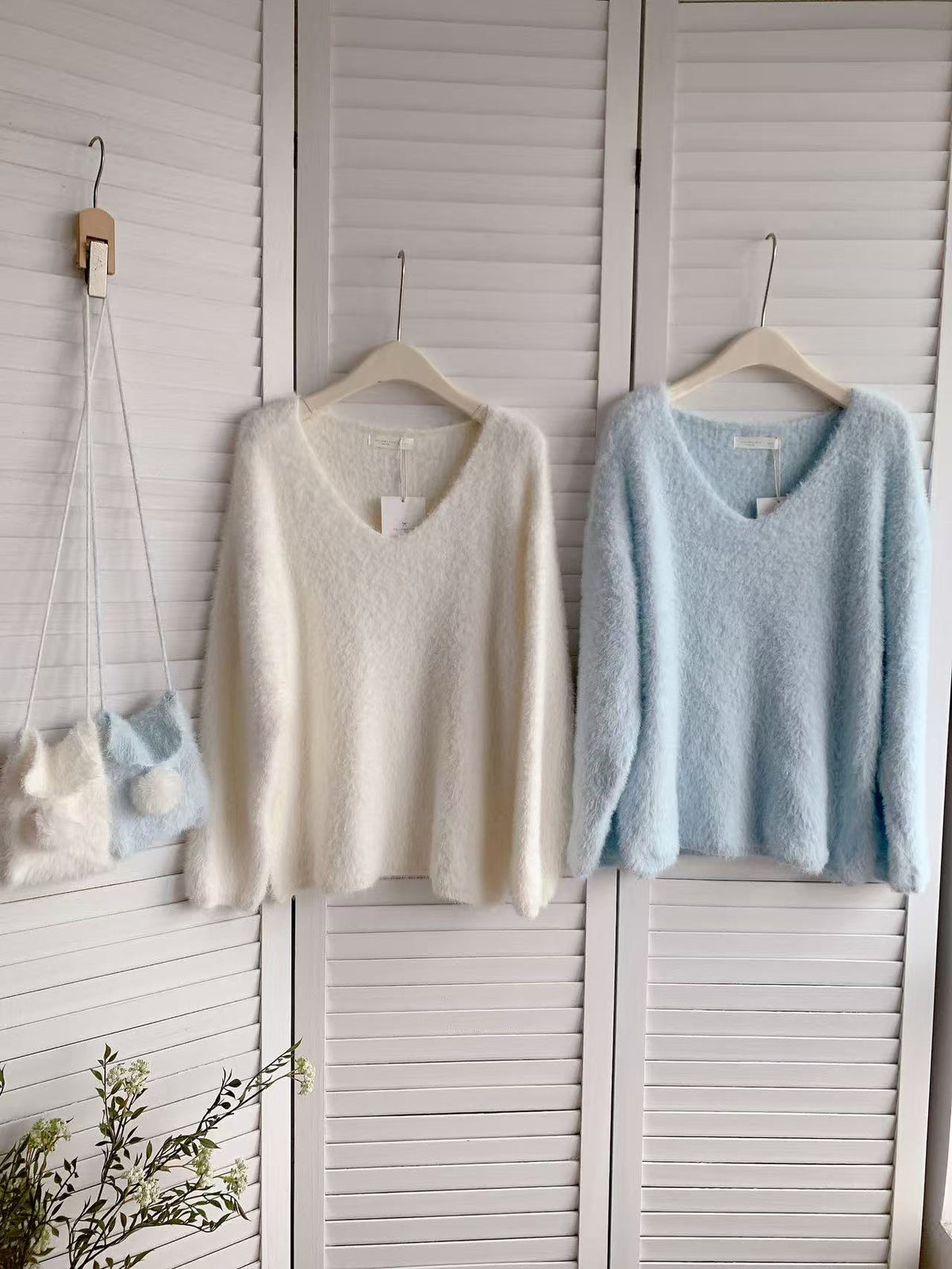 HELLO MILK TEE- 85920 毛絨上衣(有小包)