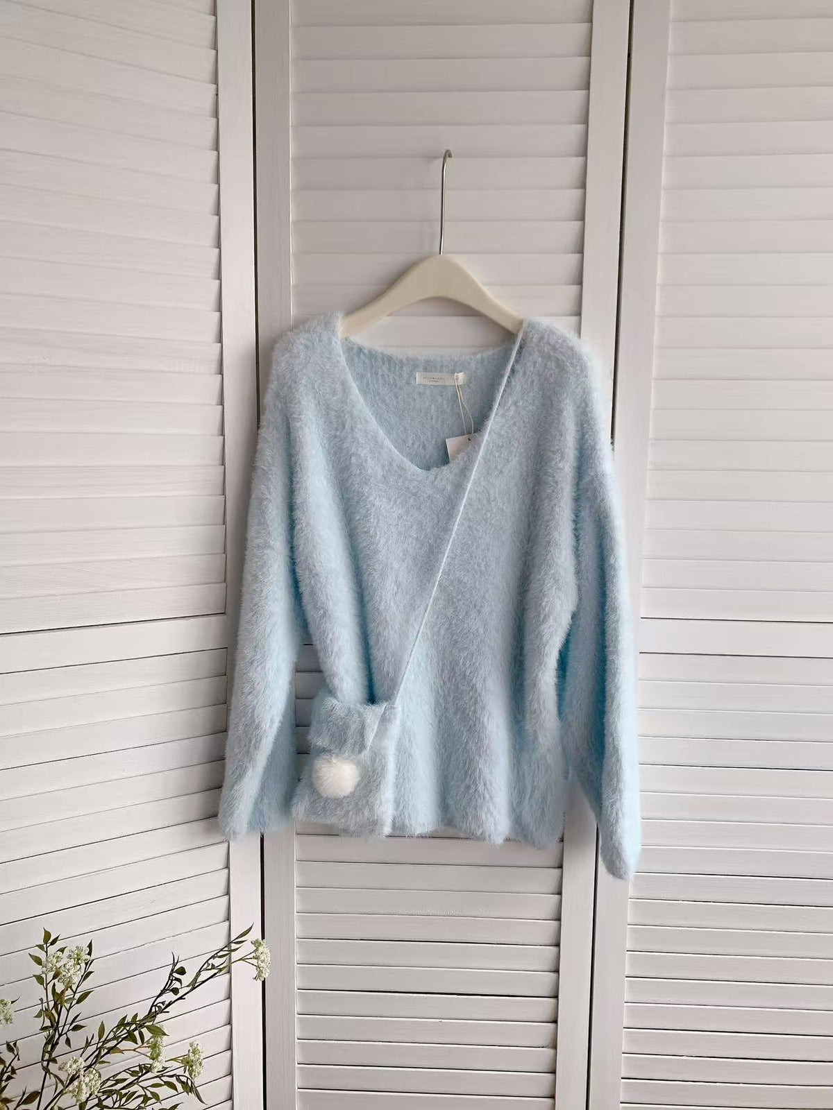 HELLO MILK TEE- 85920 毛絨上衣(有小包)