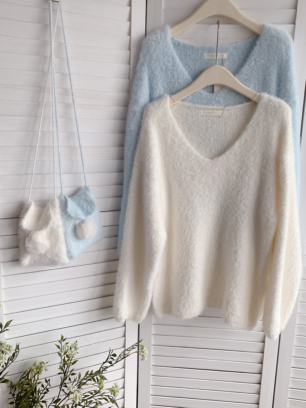 HELLO MILK TEE- 85920 毛絨上衣(有小包)