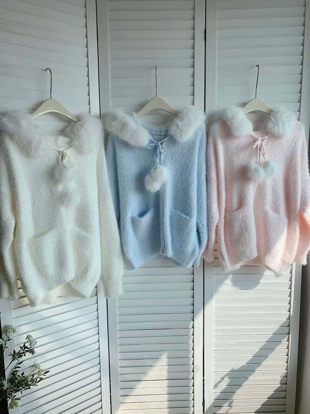 HELLO MILK TEE- 85843 毛領外套