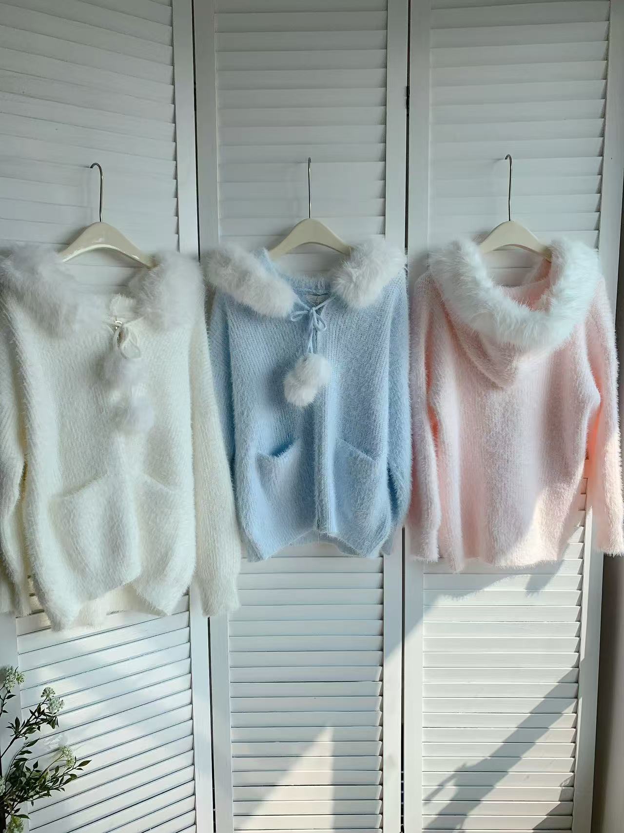 HELLO MILK TEE- 85843 毛領外套