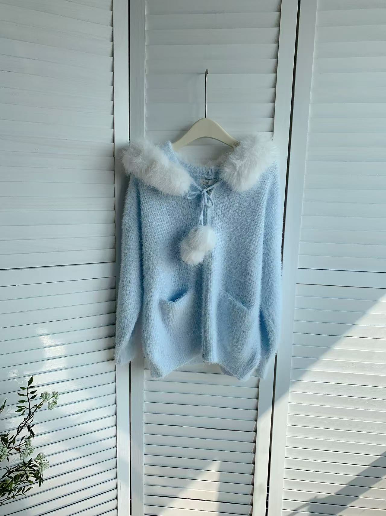 HELLO MILK TEE- 85843 毛領外套