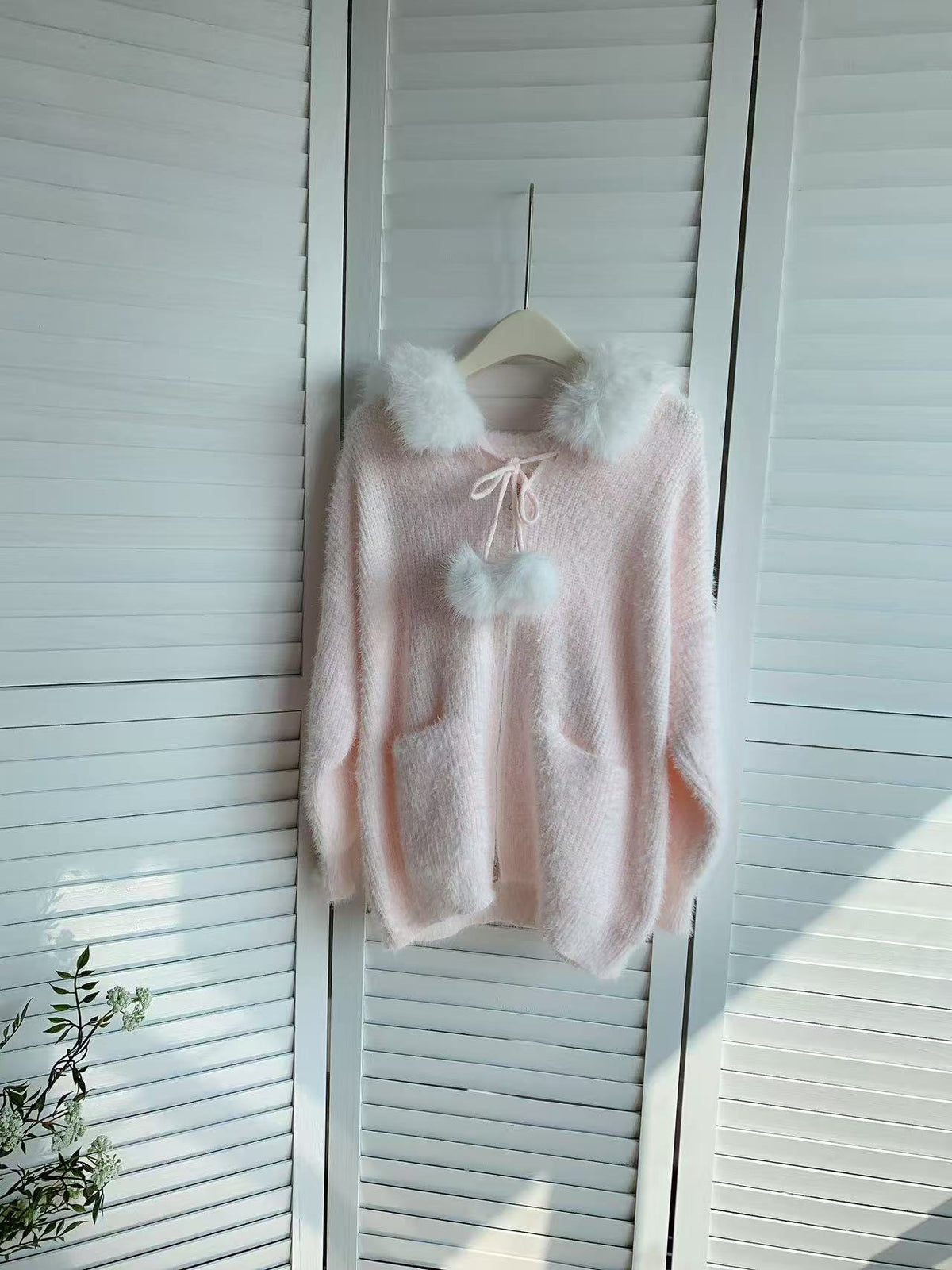 HELLO MILK TEE- 85843 毛領外套