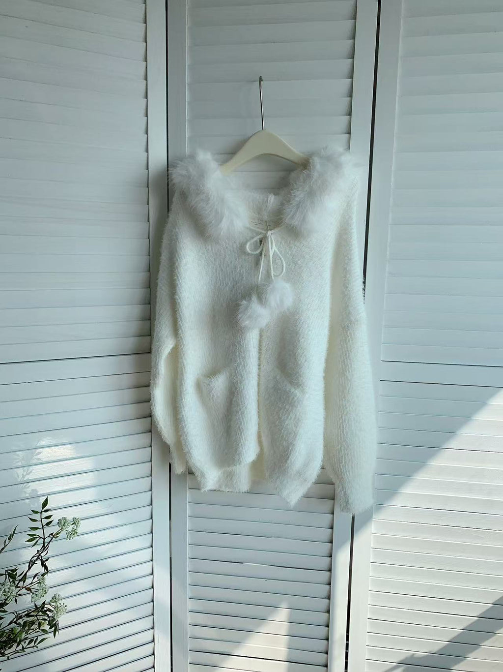 HELLO MILK TEE- 85843 毛領外套