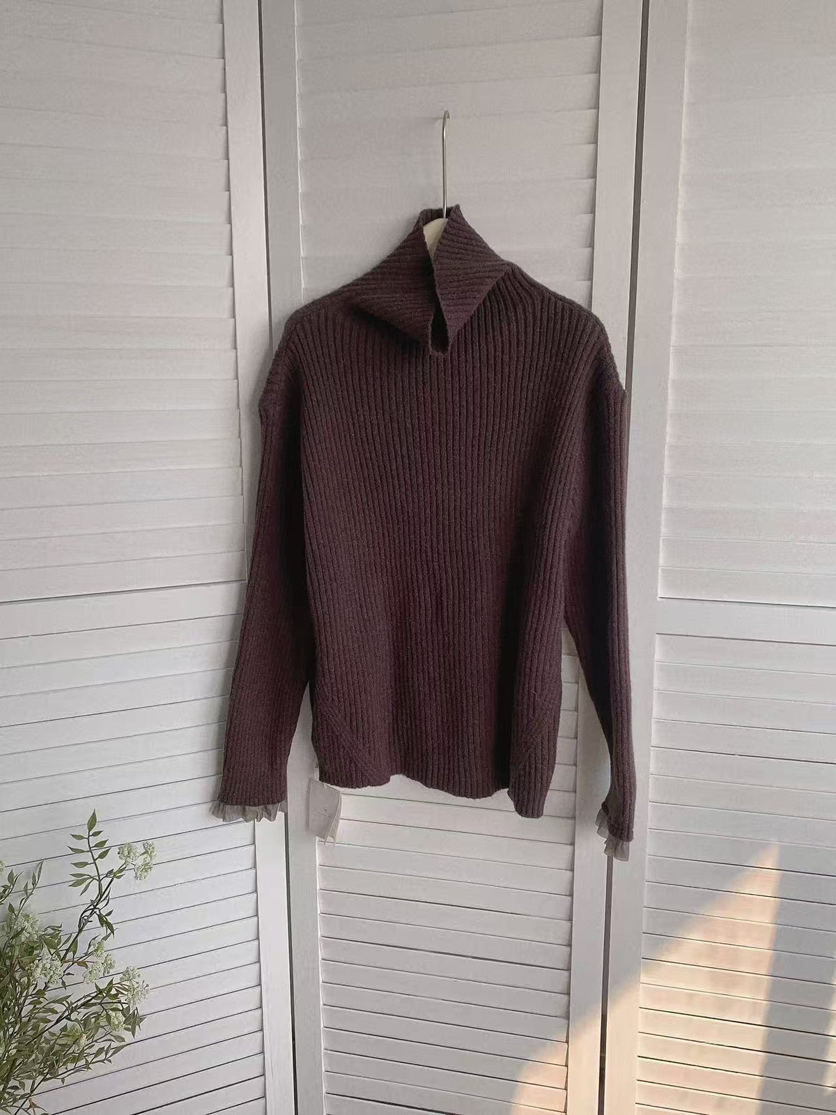 HELLO MILK TEE- 85851 花邊袖上衣