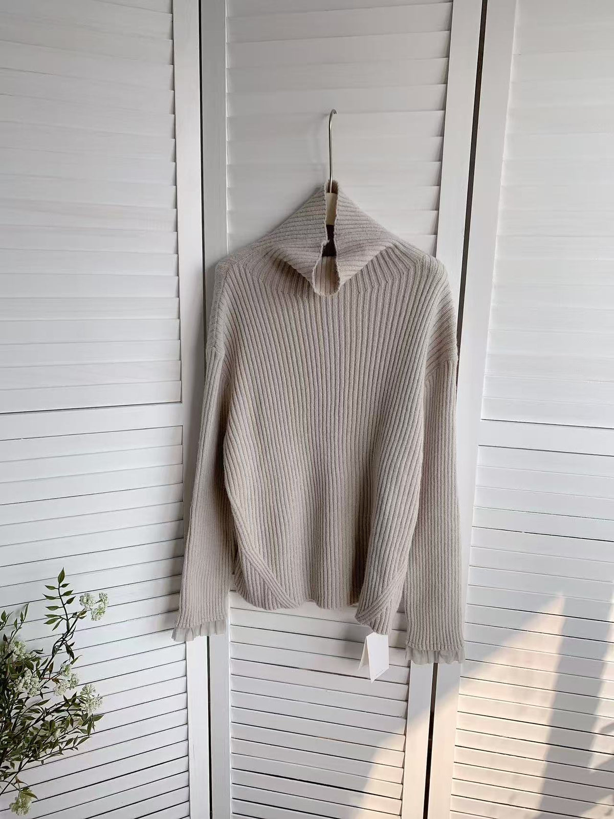 HELLO MILK TEE- 85851 花邊袖上衣