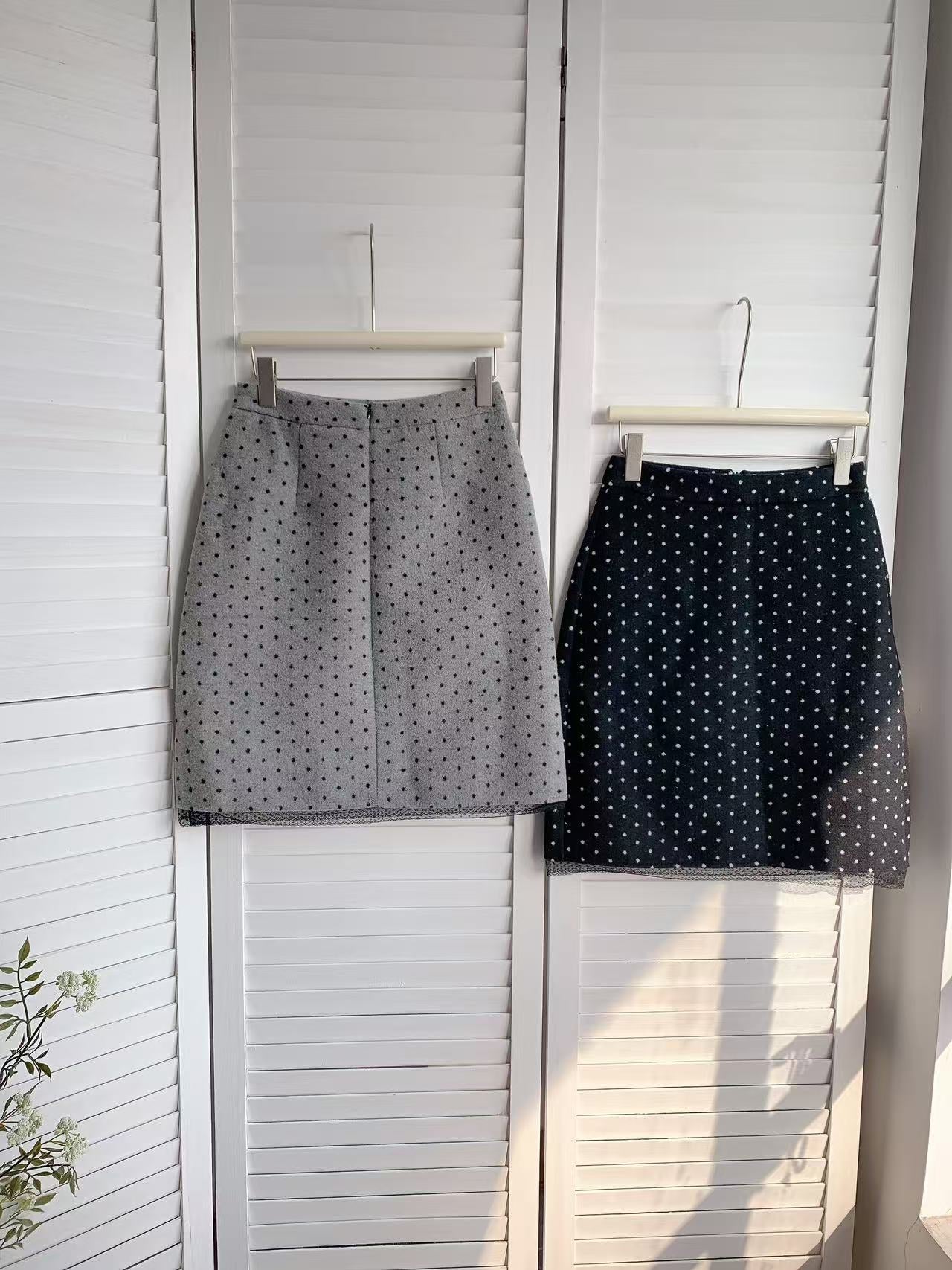 HELLO MILK TEE- 85912 波點中裙