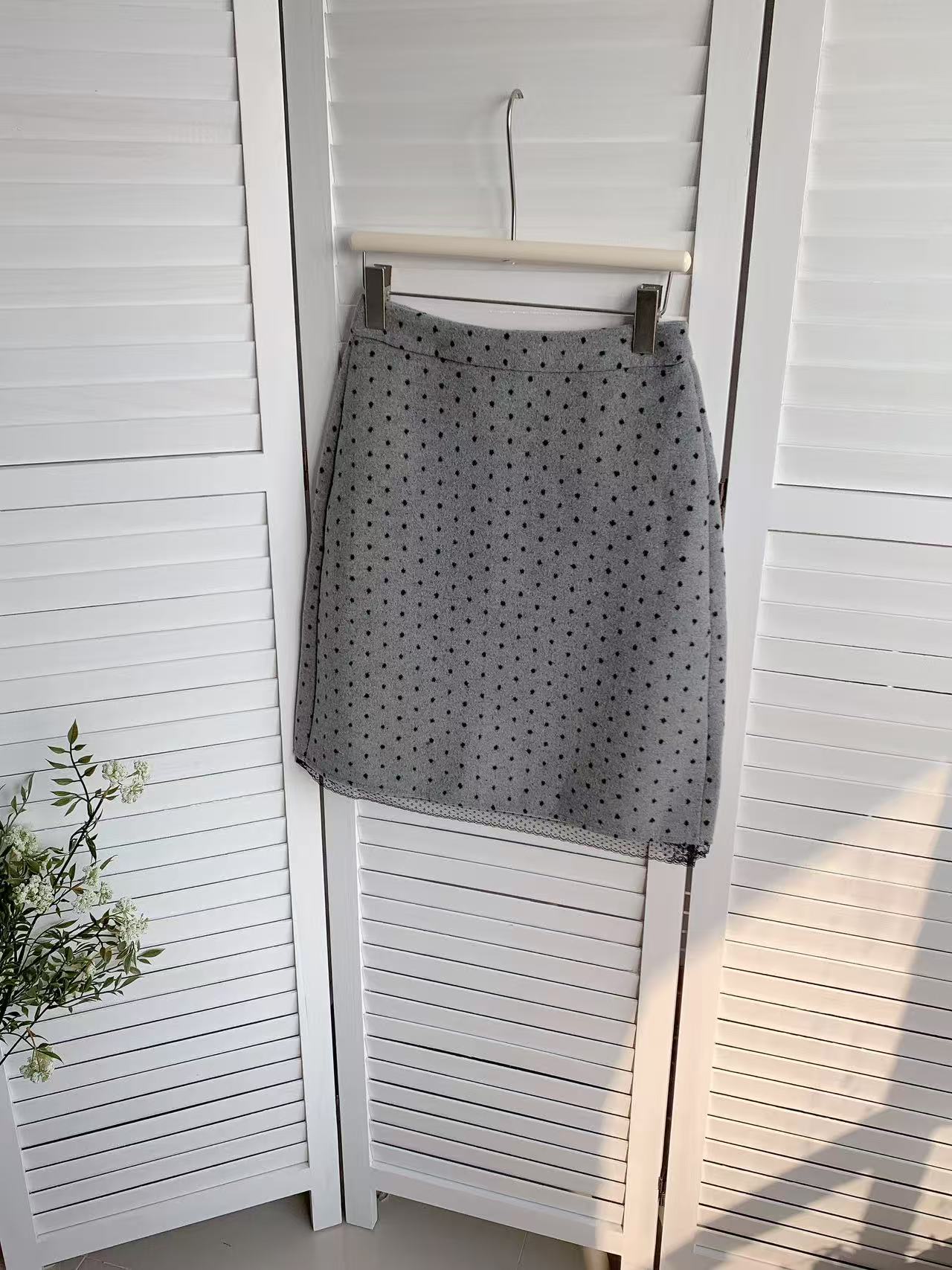 HELLO MILK TEE- 85912 波點中裙