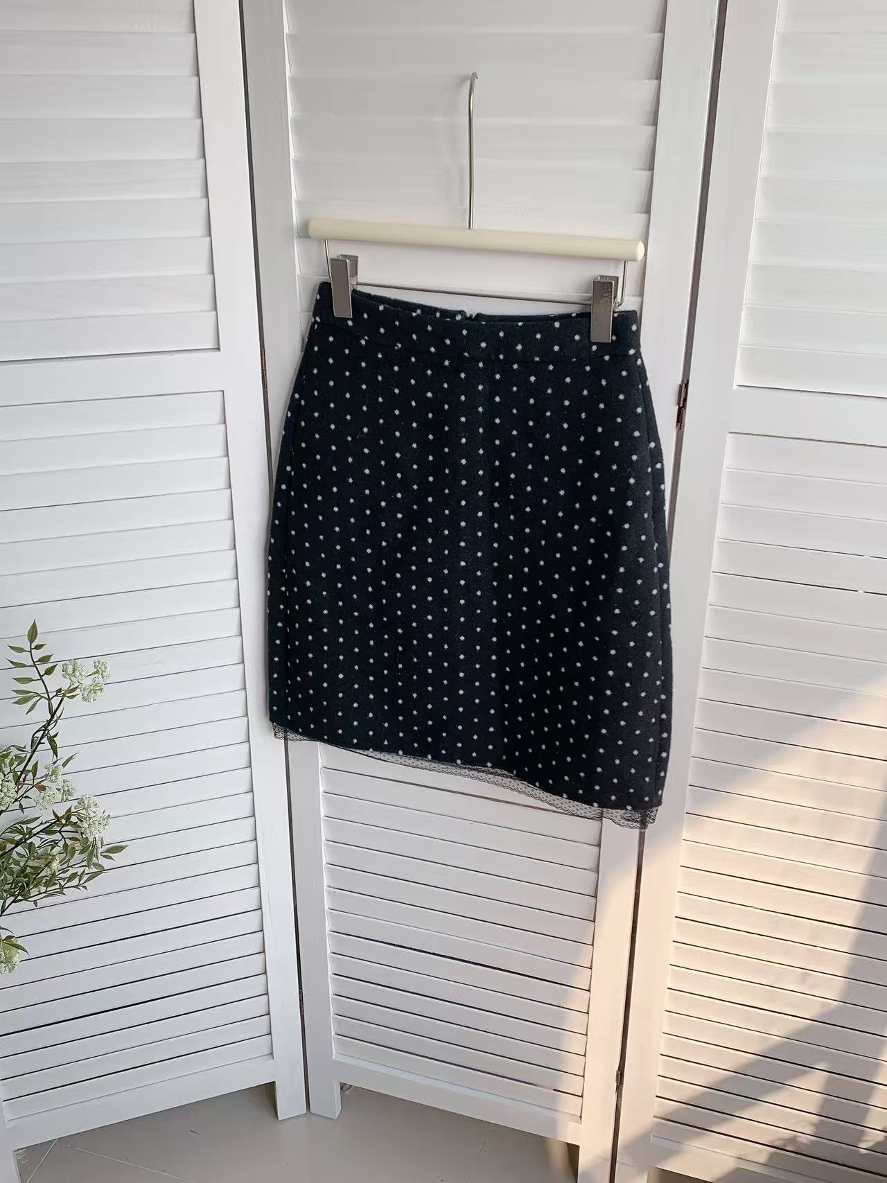 HELLO MILK TEE- 85912 波點中裙