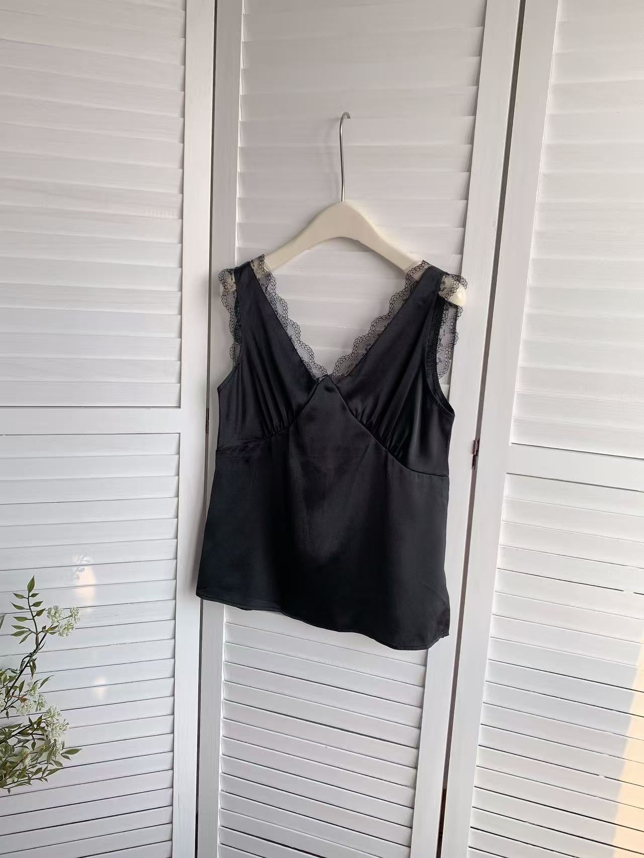 HELLO MILK TEE- 85798 拼接背心