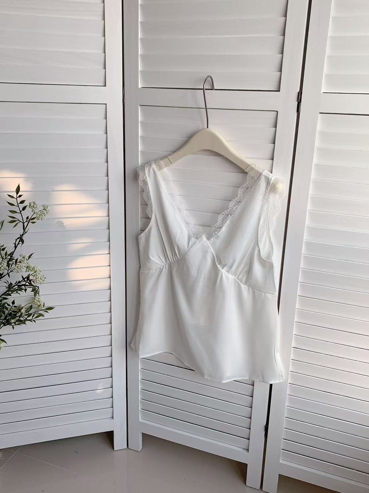 HELLO MILK TEE- 85798 拼接背心