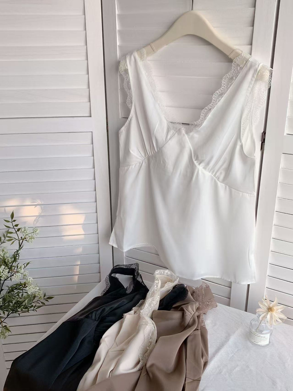 HELLO MILK TEE- 85798 拼接背心