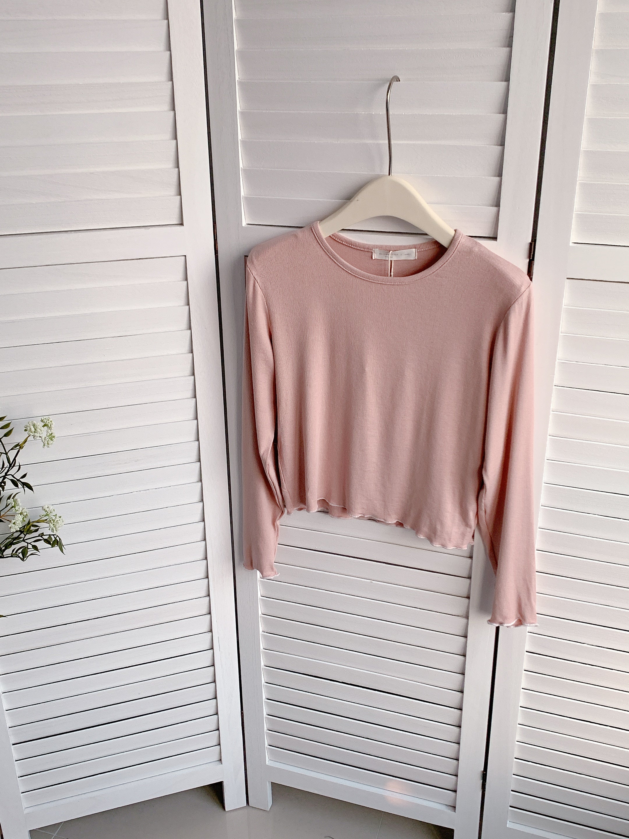 HELLO MILK TEE-85923 圓領撞色衫