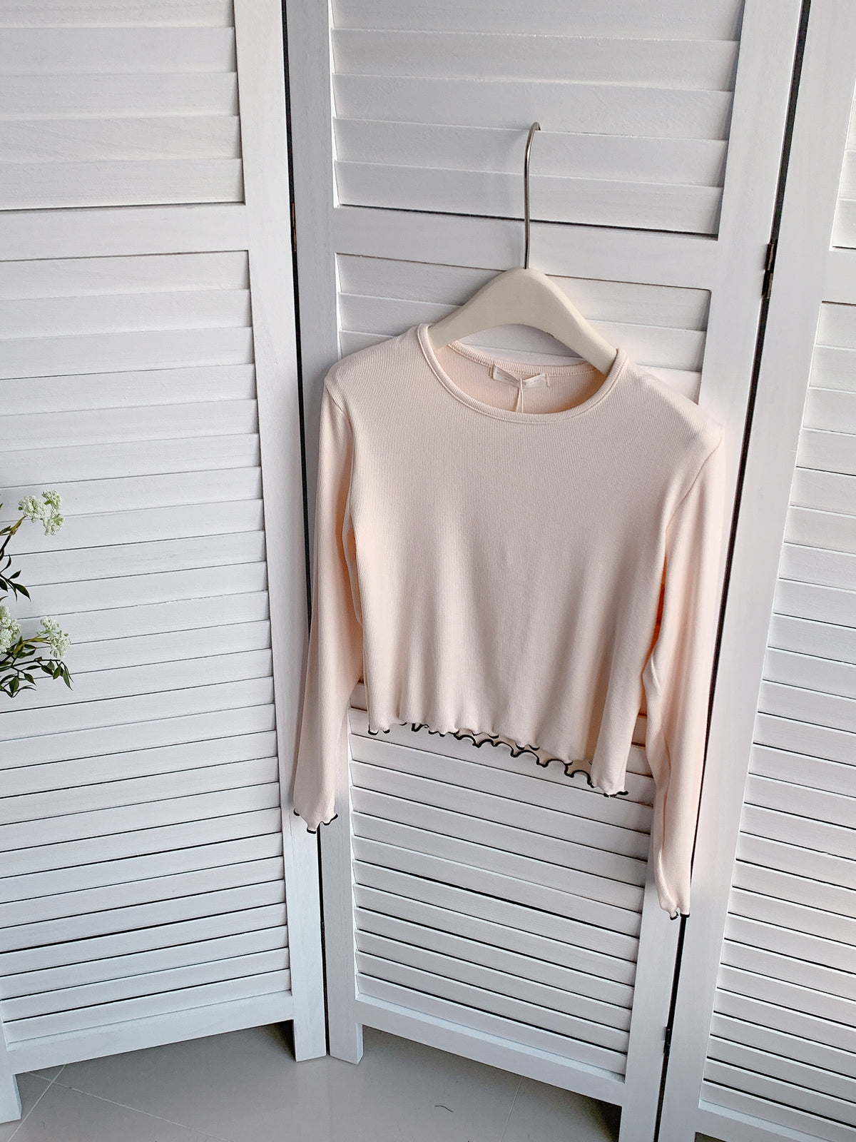 HELLO MILK TEE-85923 圓領撞色衫