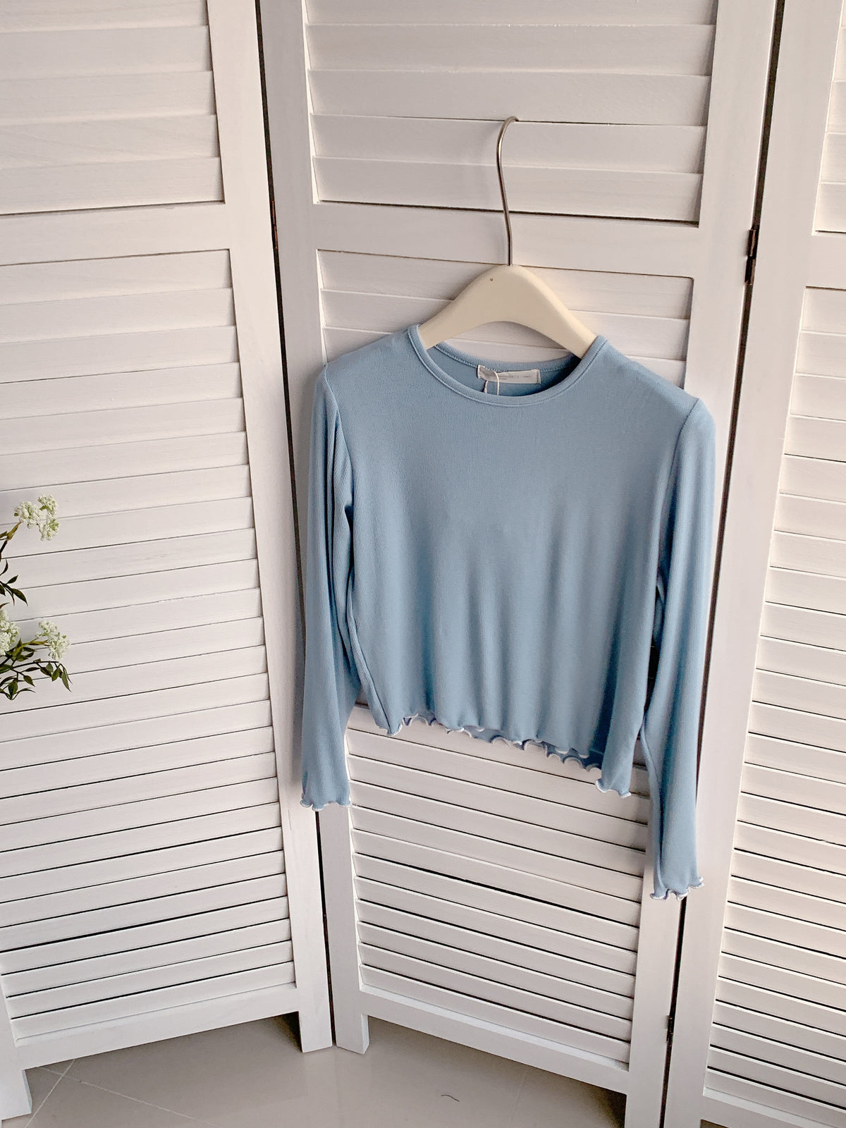 HELLO MILK TEE-85923 圓領撞色衫