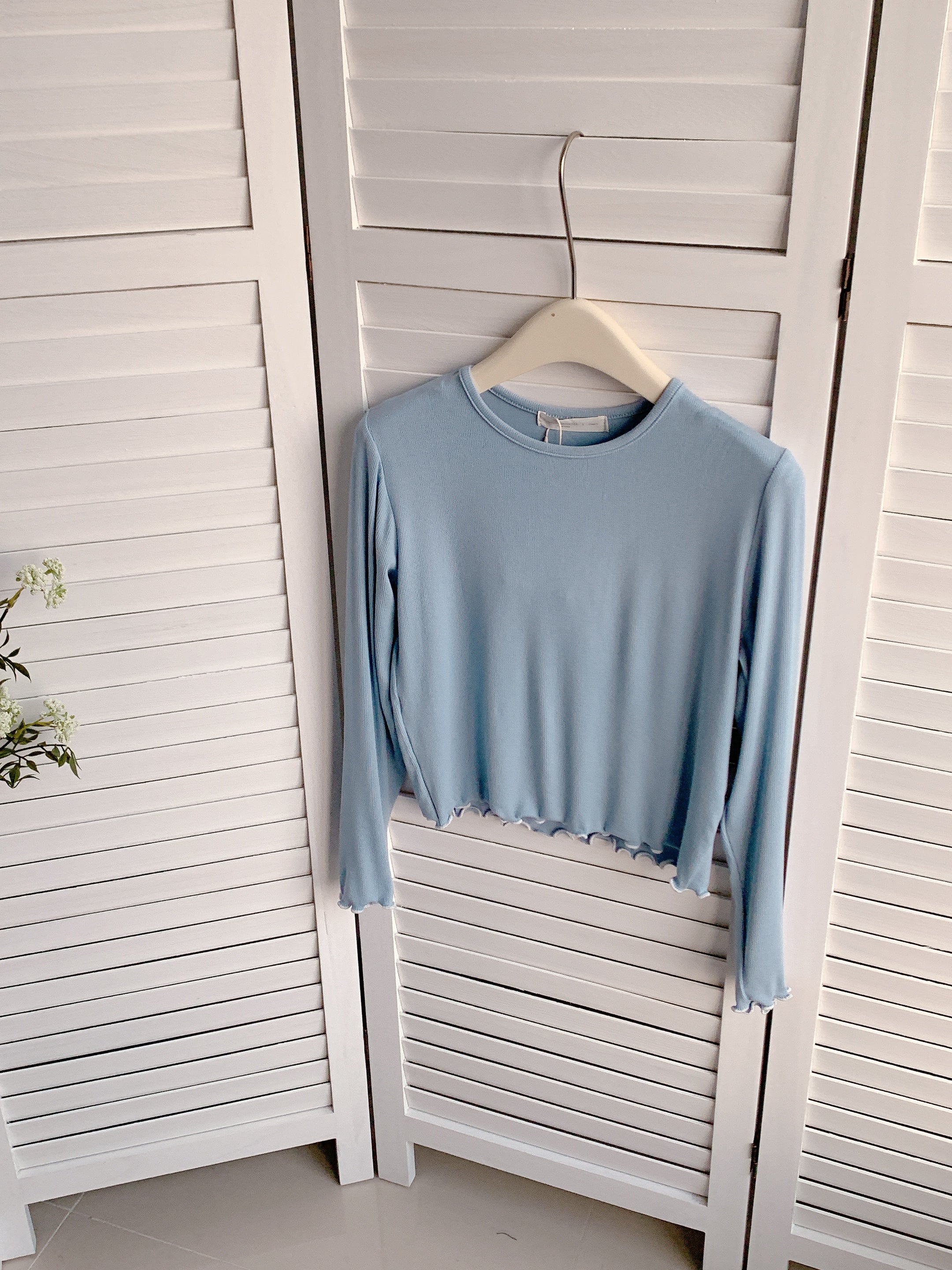 HELLO MILK TEE-85923 圓領撞色衫