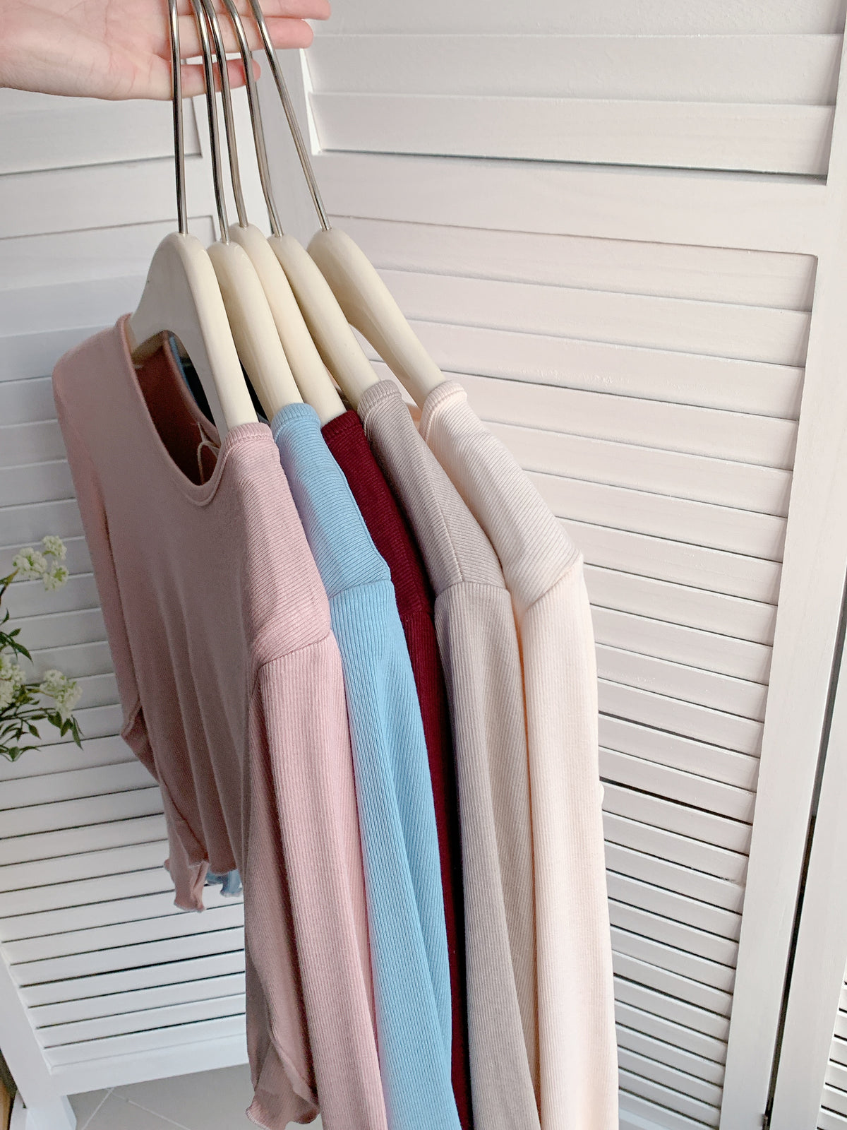 HELLO MILK TEE-85923 圓領撞色衫