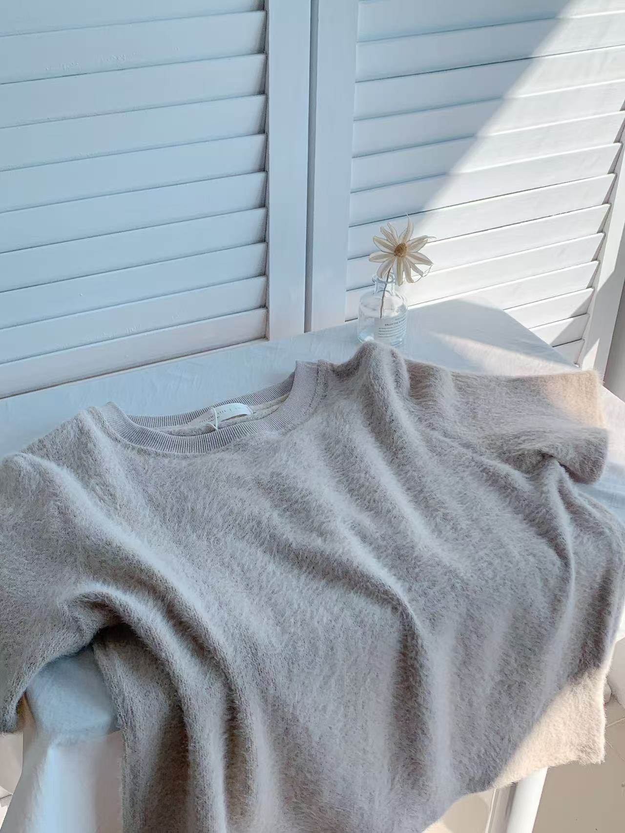 HELLO MILK TEE- 85936 毛紗上衣