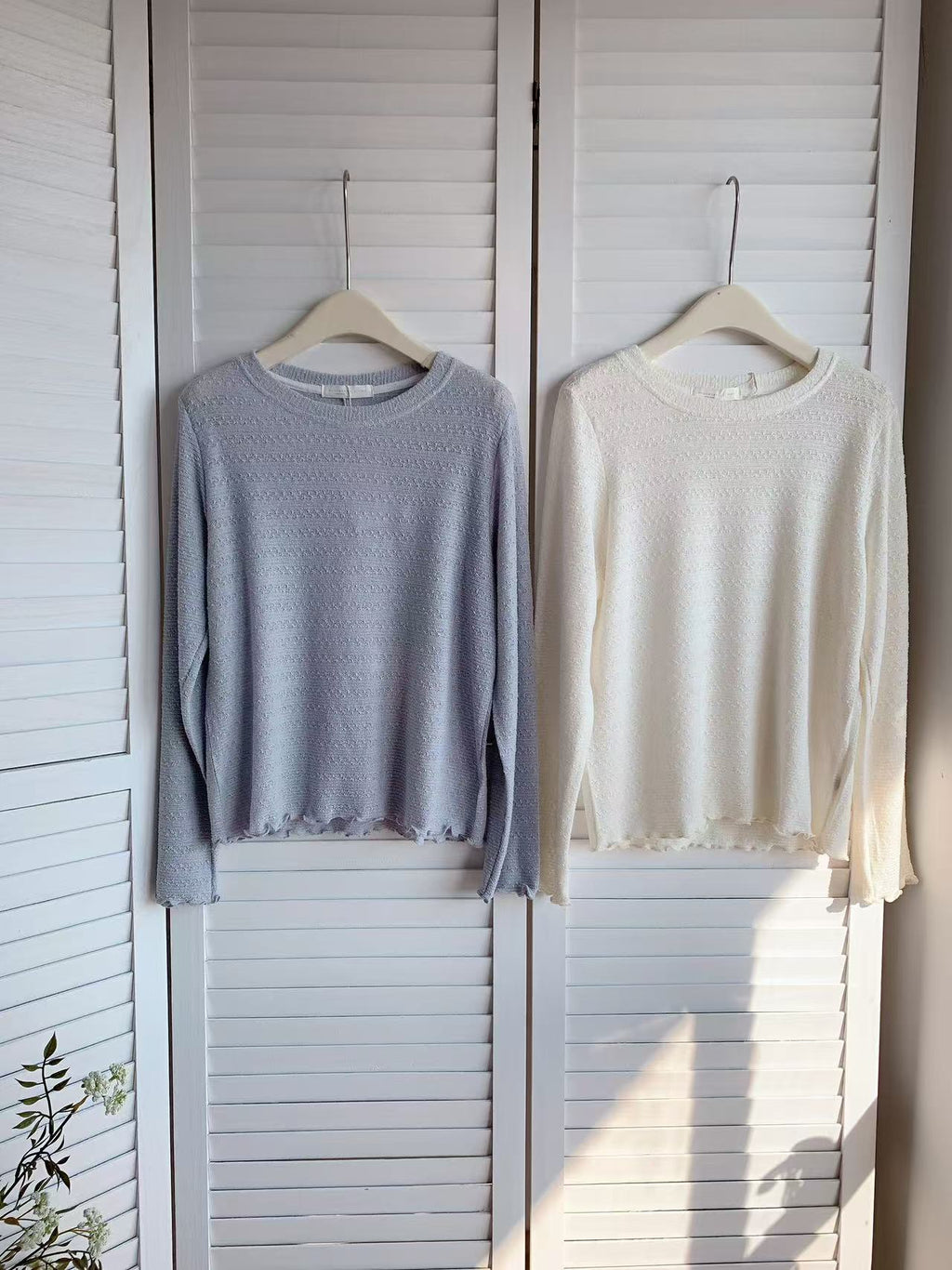 HELLO MILK TEE- 85934 圓領長袖衫