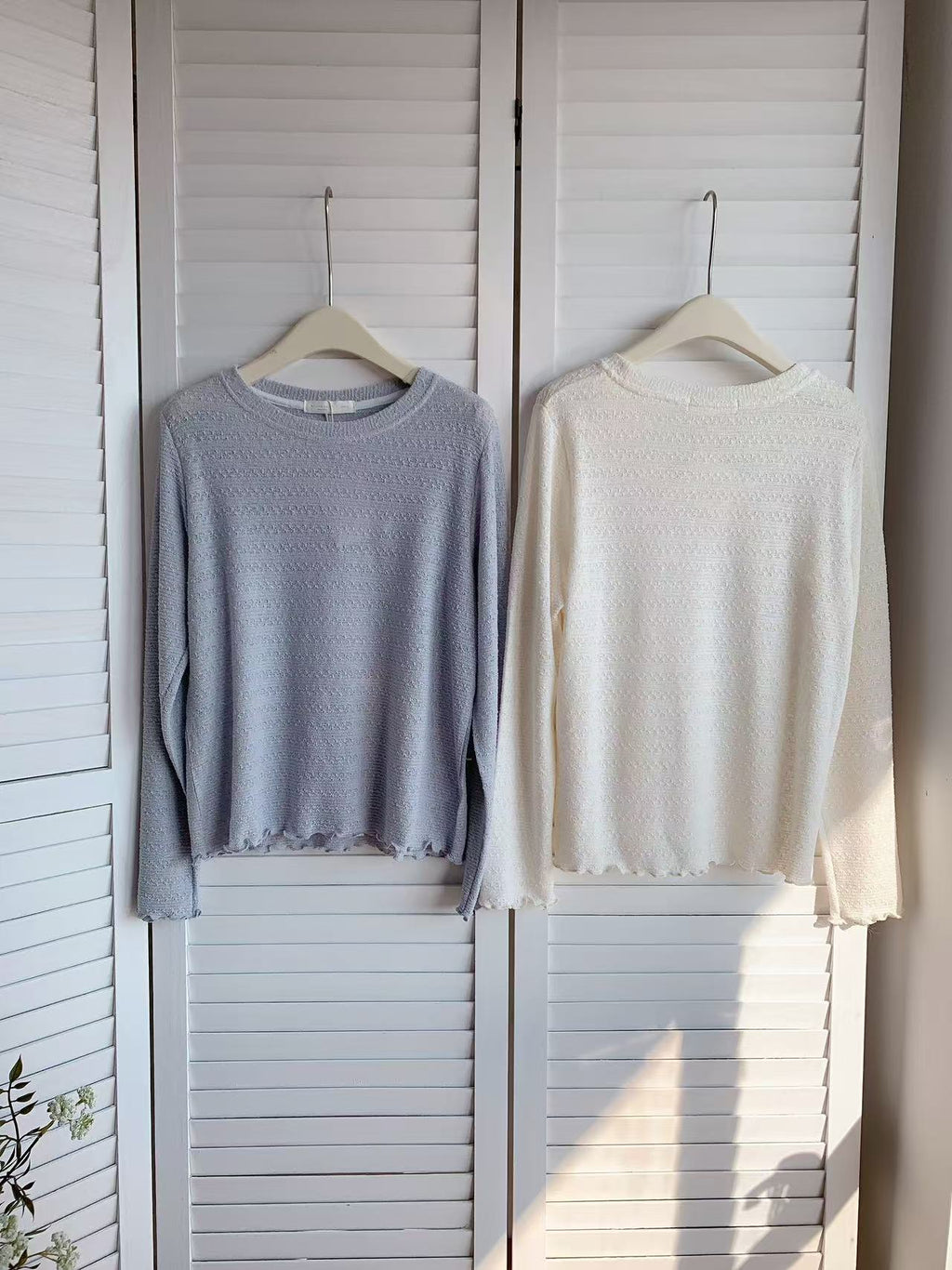 HELLO MILK TEE- 85934 圓領長袖衫