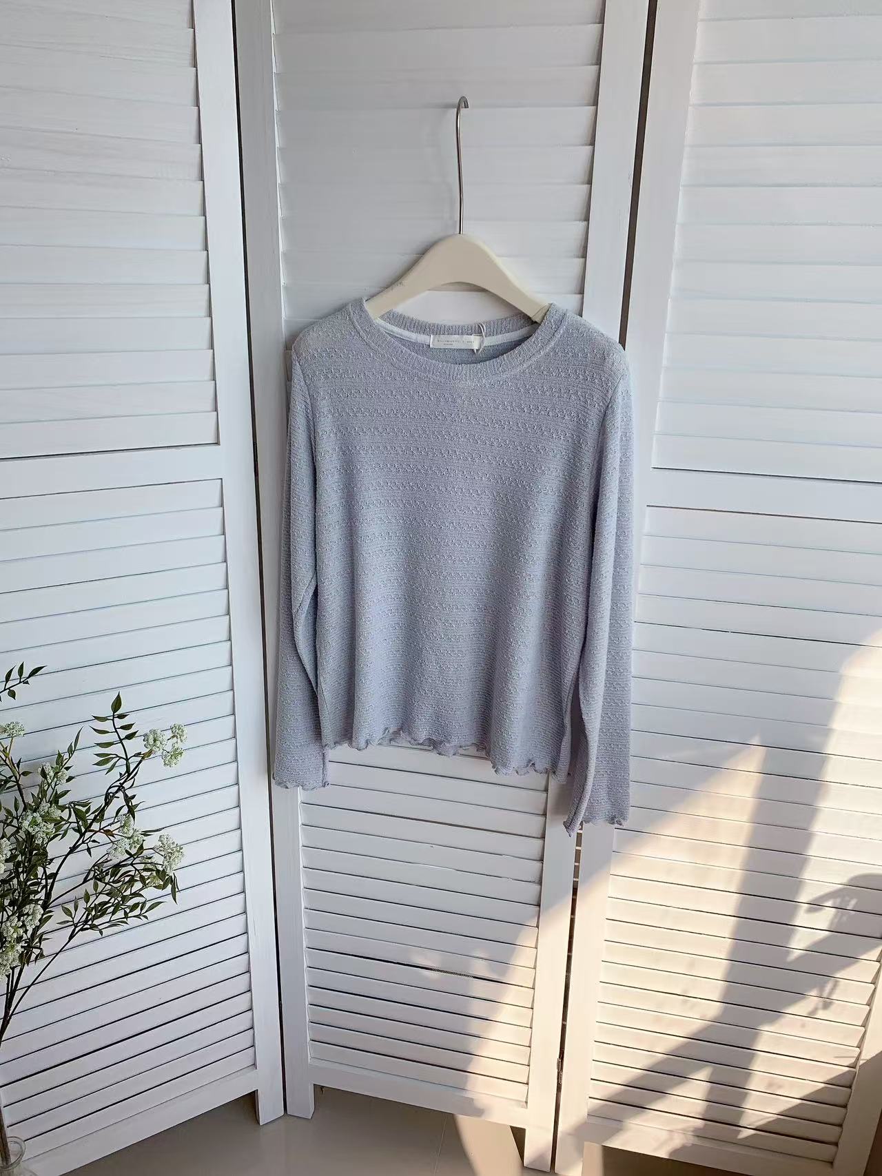 HELLO MILK TEE- 85934 圓領長袖衫