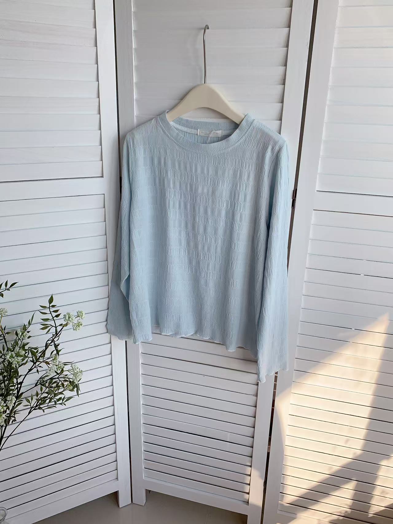 HELLO MILK TEE- 85932 木耳邊上衣