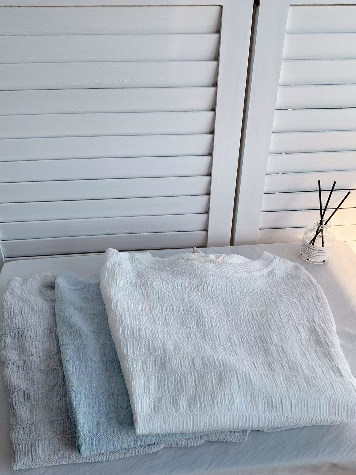 HELLO MILK TEE- 85932 木耳邊上衣