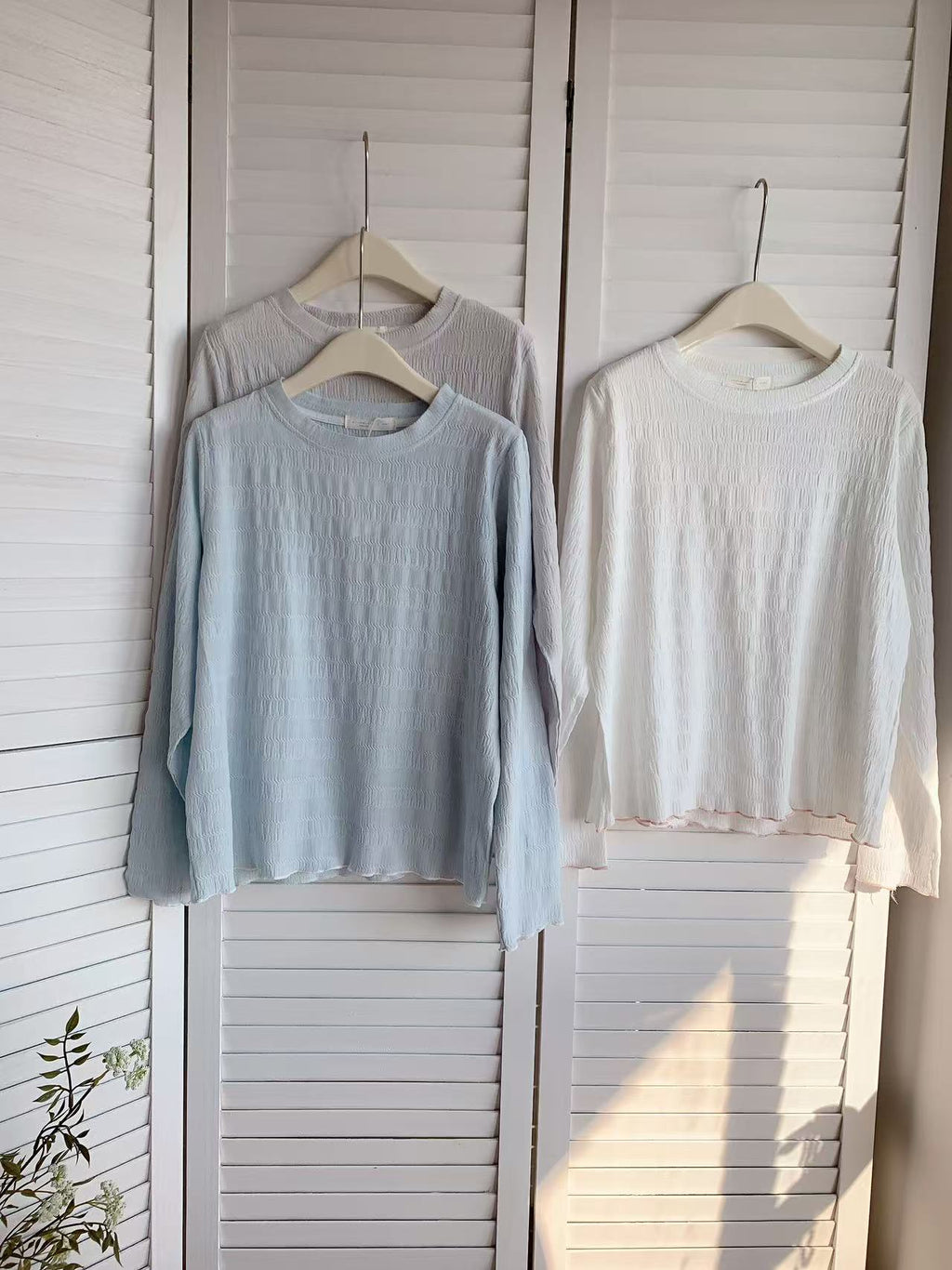 HELLO MILK TEE- 85932 木耳邊上衣