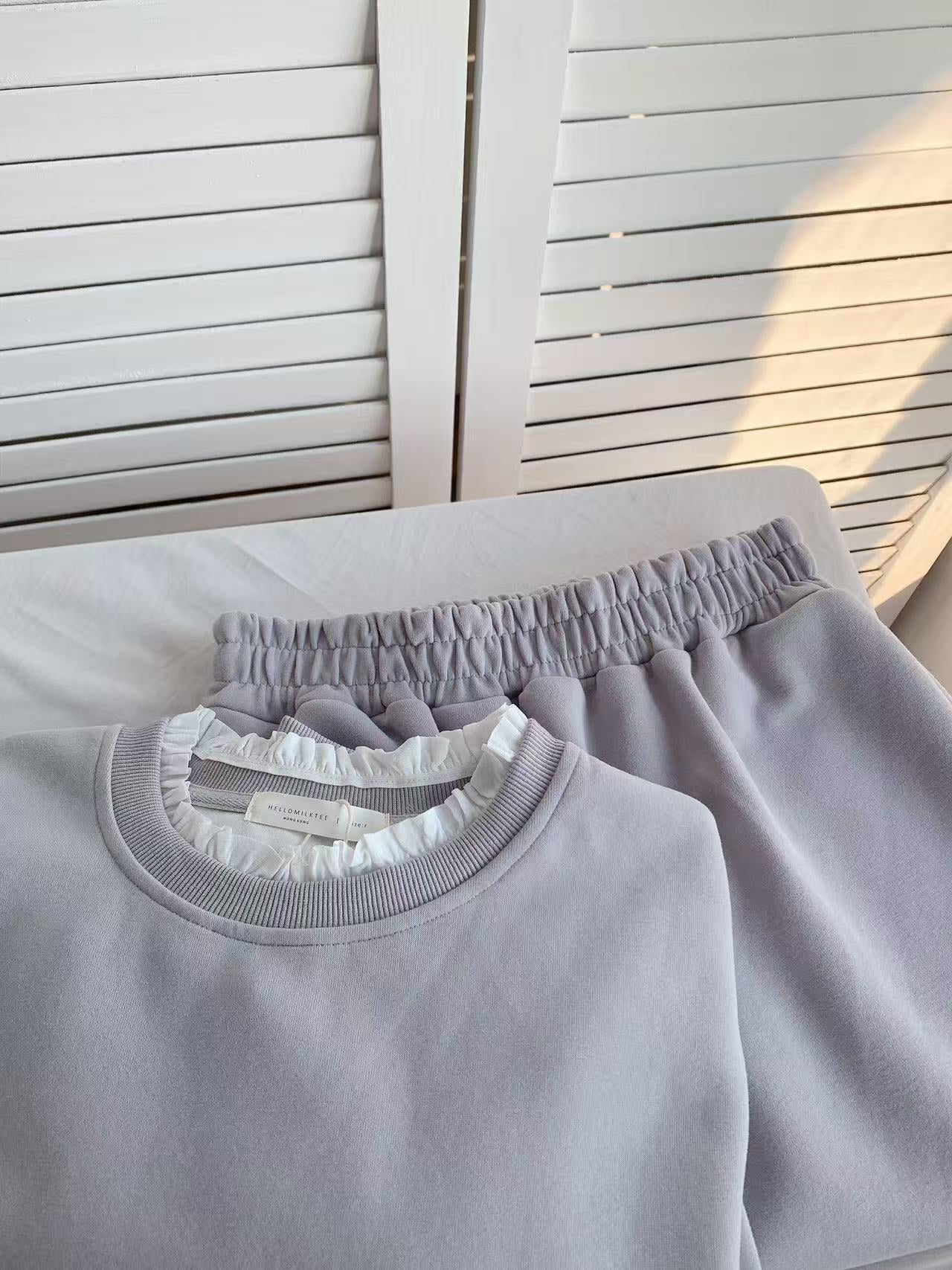 HELLO MILK TEE- 85846 衛衣套裝