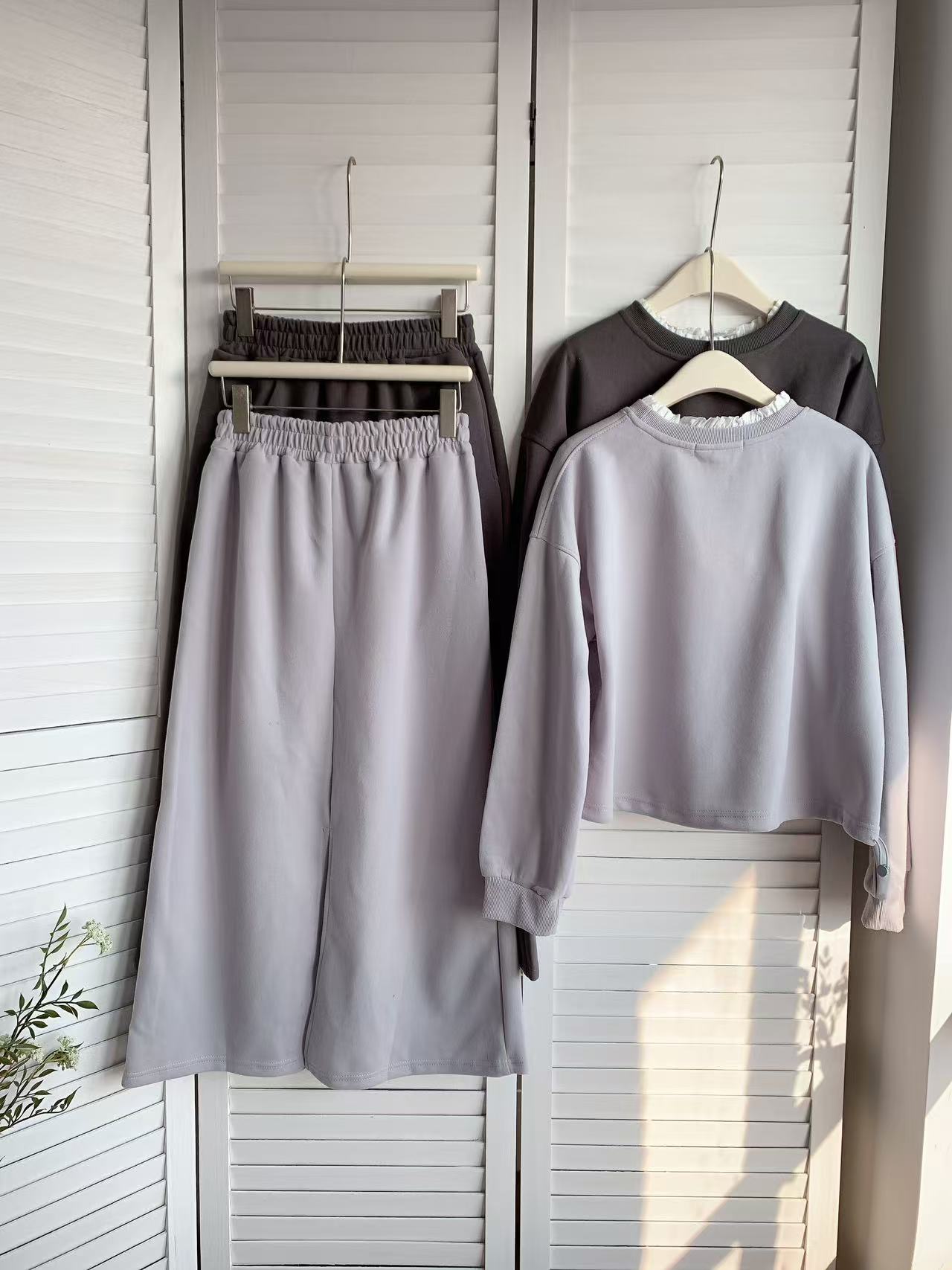 HELLO MILK TEE- 85846 衛衣套裝