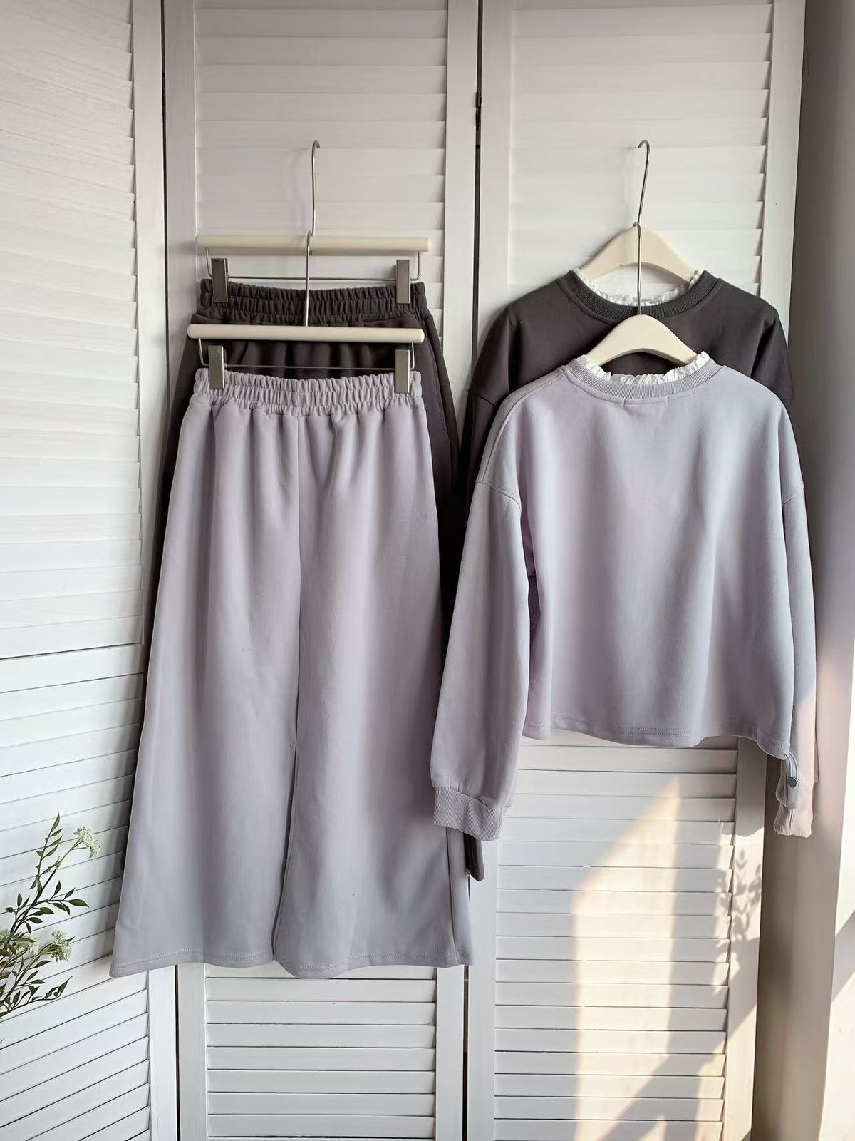 HELLO MILK TEE- 85846 衛衣套裝